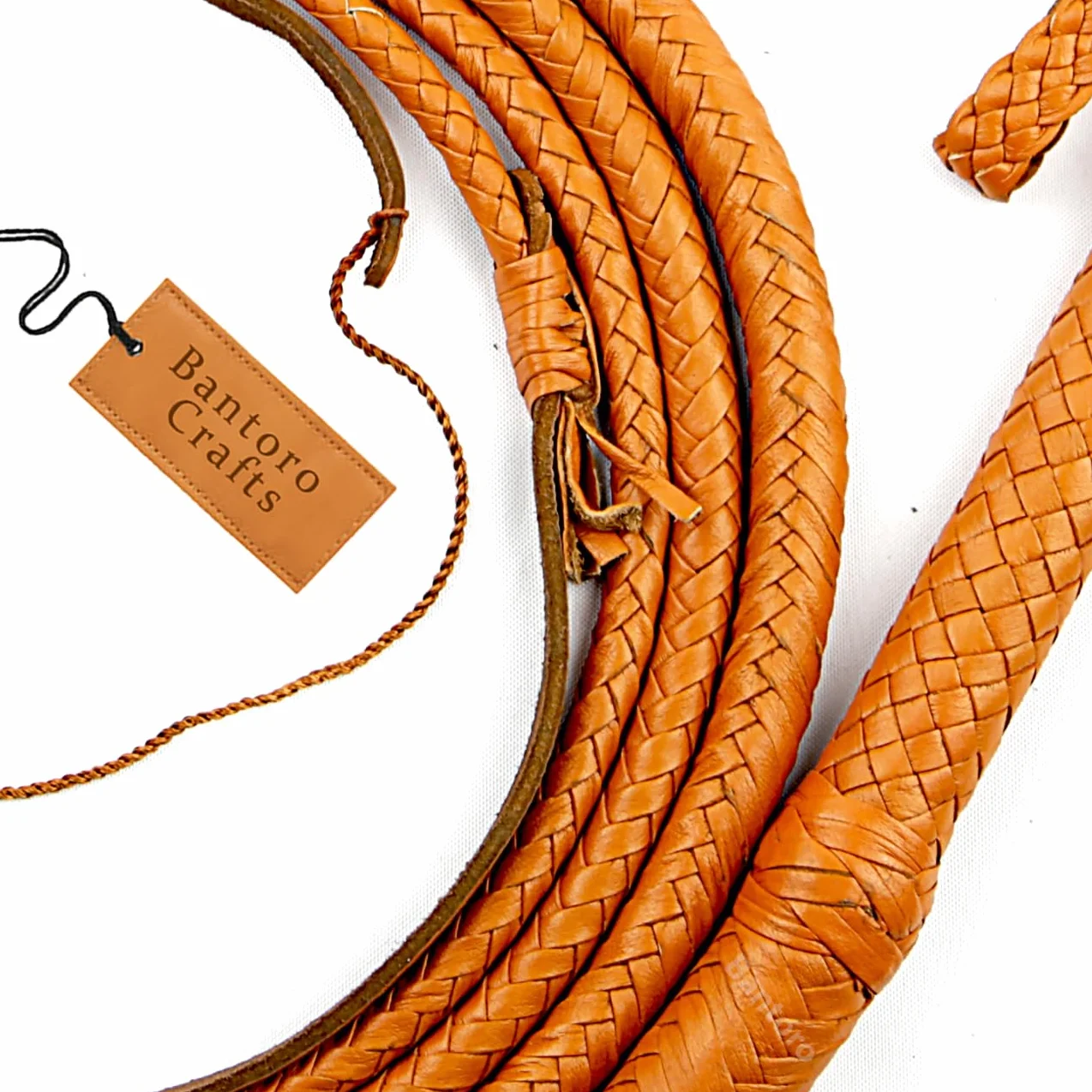 Indiana Jones látigo Cuero de Canguro Bull Whip 16 Hilos Trenzados Bullwhip de Cuero Trenzado Ecuestre, Vientre de Cuero y Refuerzo de Cuero en el Interior, marrón