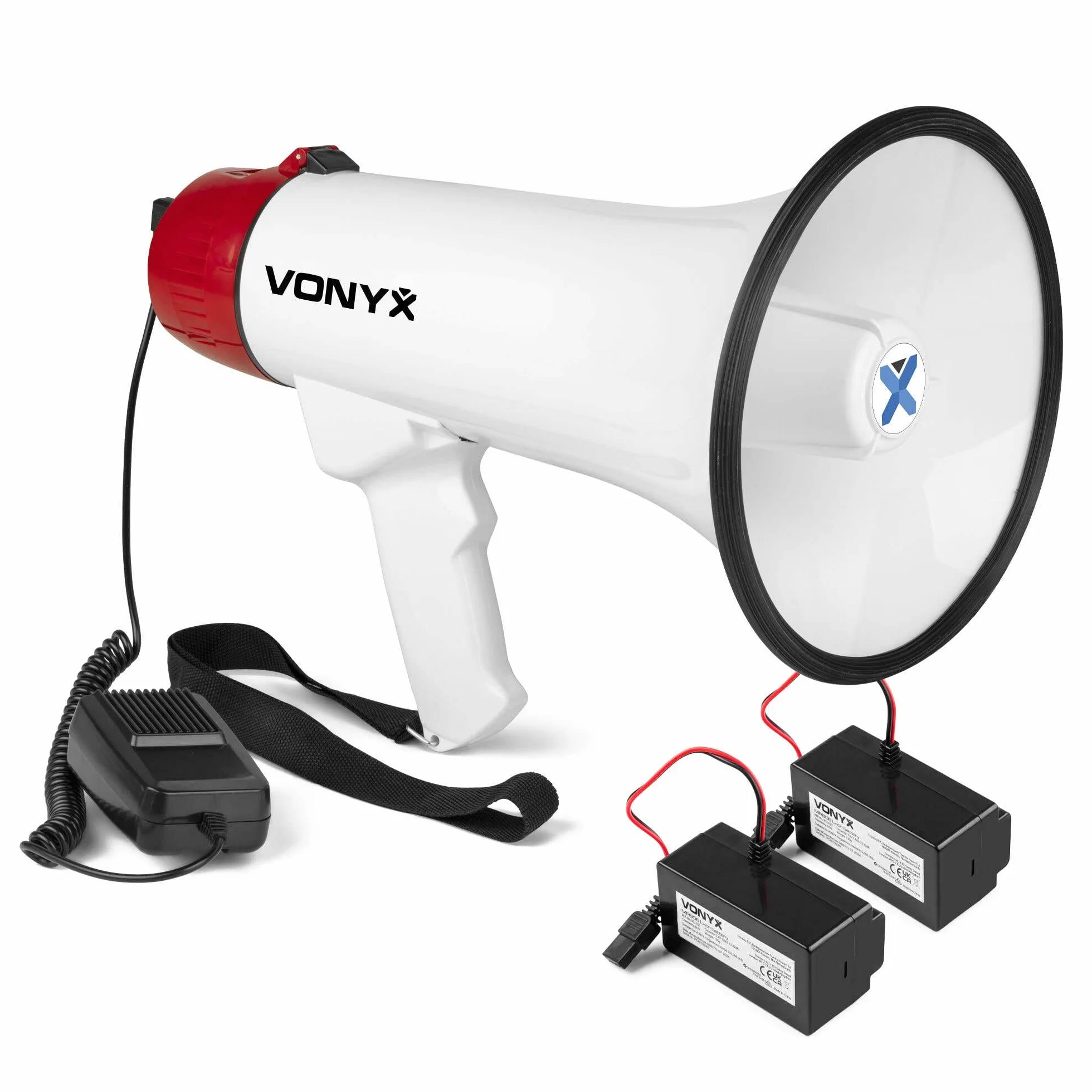 Vonyx MEG045 Megáfono 45W Bluetooth USB Micro SD Sirena Alcance 1000m