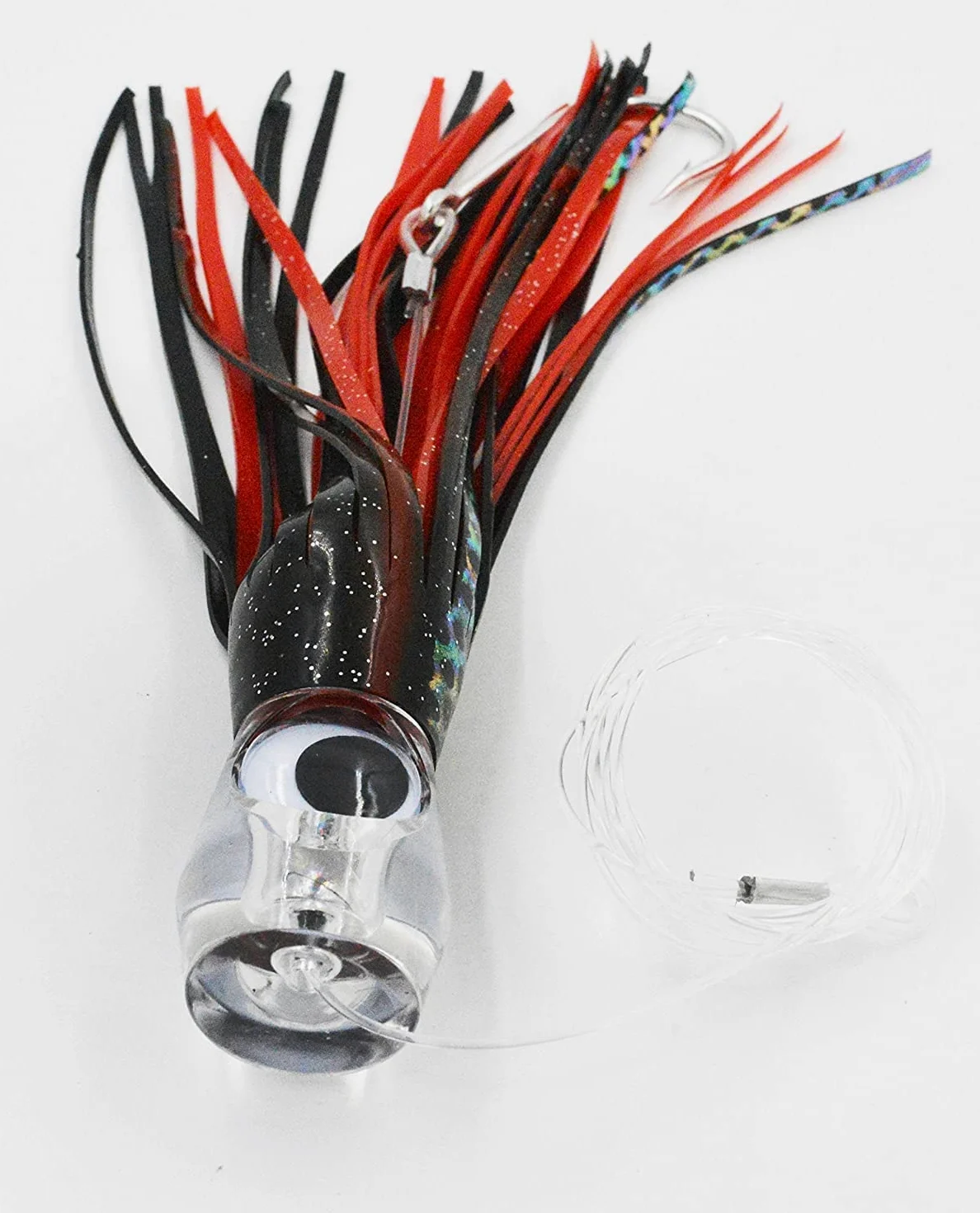 Señuelo de pesca Set de 6 Trolling Agua salada Señuelos falda: 9 Inch Rigged señuelos y negro bolsa incluido. Catch cualquier depredadores peces en el océano, delfín, atún, y Wahoo.