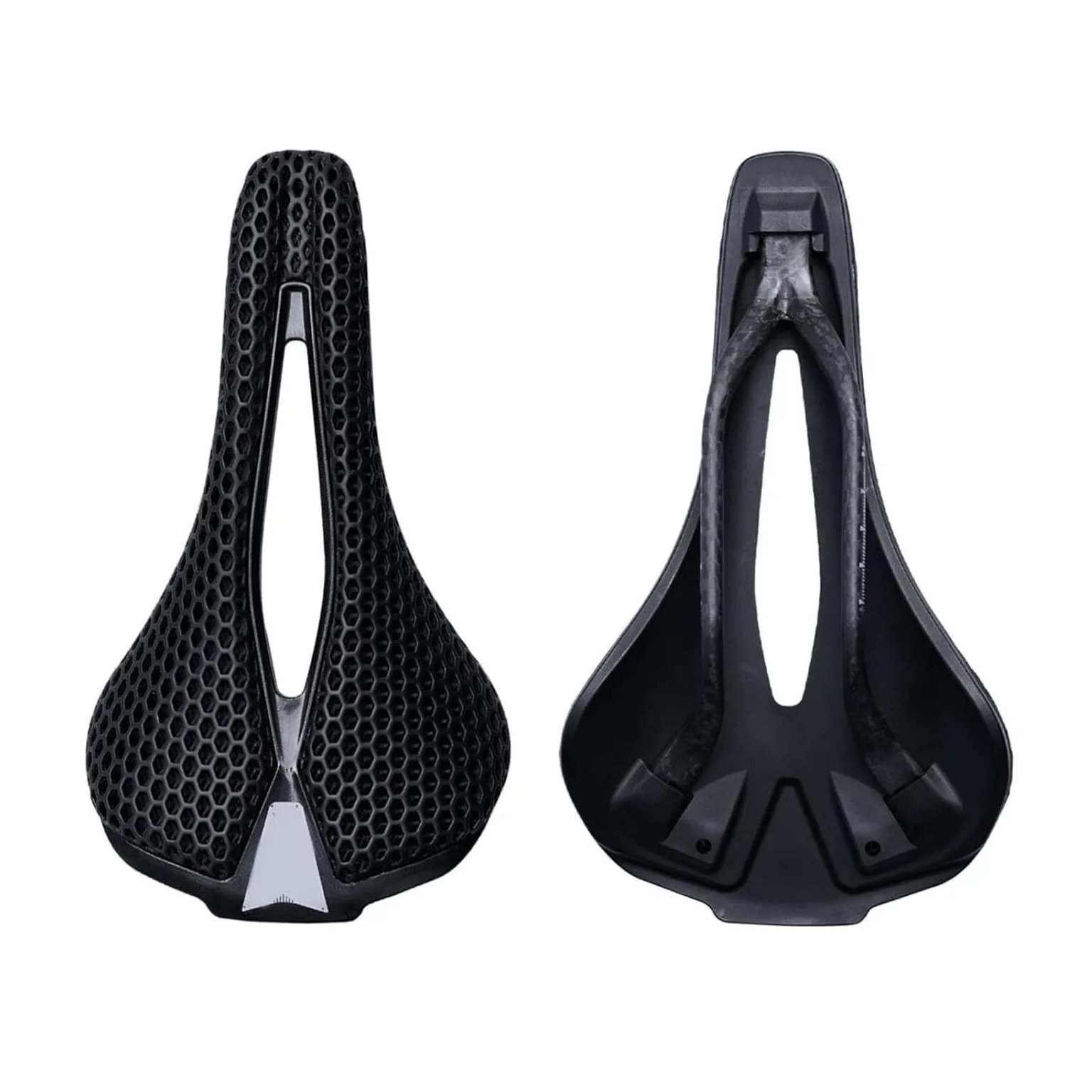 Sillín de bicicleta impreso en 3D, fibra de carbono, ligero, absorción de golpes, asiento de bicicleta para bicicleta de carretera