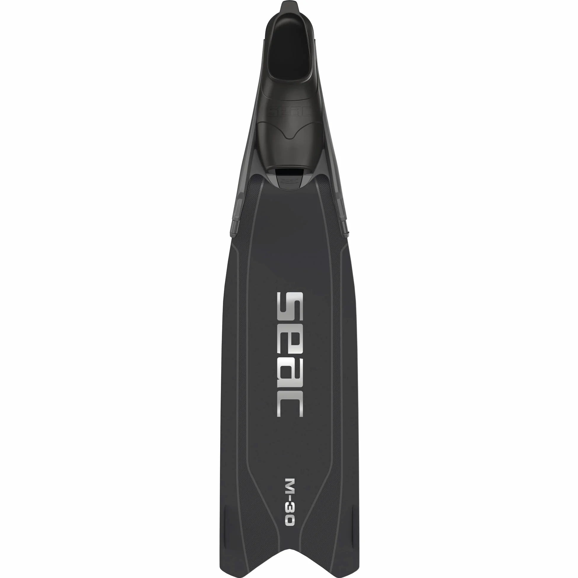 SEAC M-30 Aletas de Apnea y Pesca Submarina con Pala Intercambiable, Aletas Largas de Tecnopolímero de Alto Módulo, Calzante Suave de Doble Material, Ángulo 30°, aptas también para Buceo con Botellas