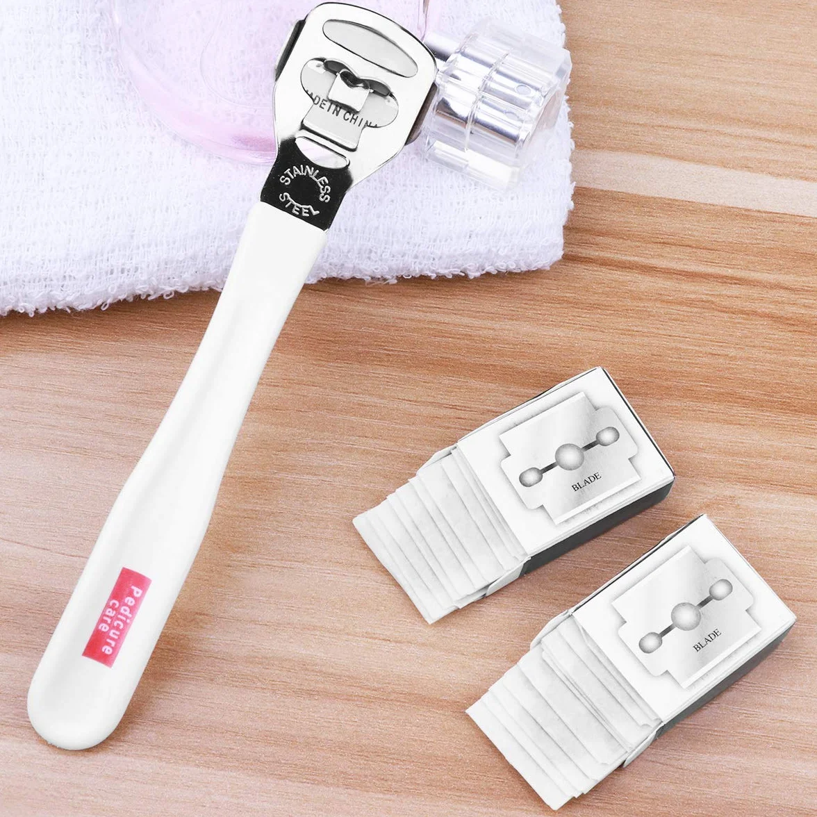 Healifty Afeitadora para pies con 20 cuchillas desechables de acero inoxidable para callosidades