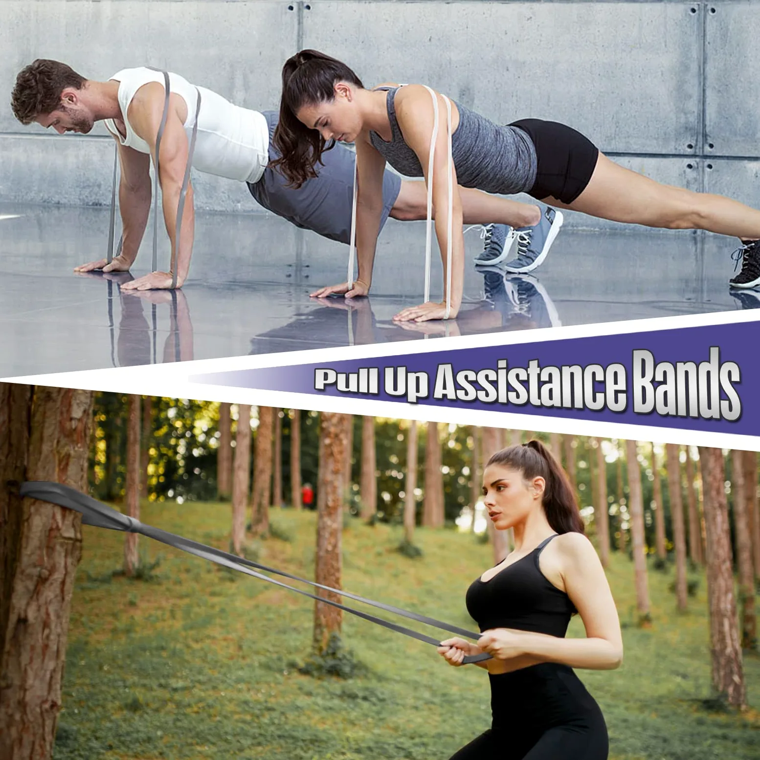 Bandas de resistencia para dominadas, juego de 5 bandas de resistencia resistentes para ejercicio, estiramiento, entrenamiento de levantamiento de potencia, entrenamiento con guía de instrucciones
