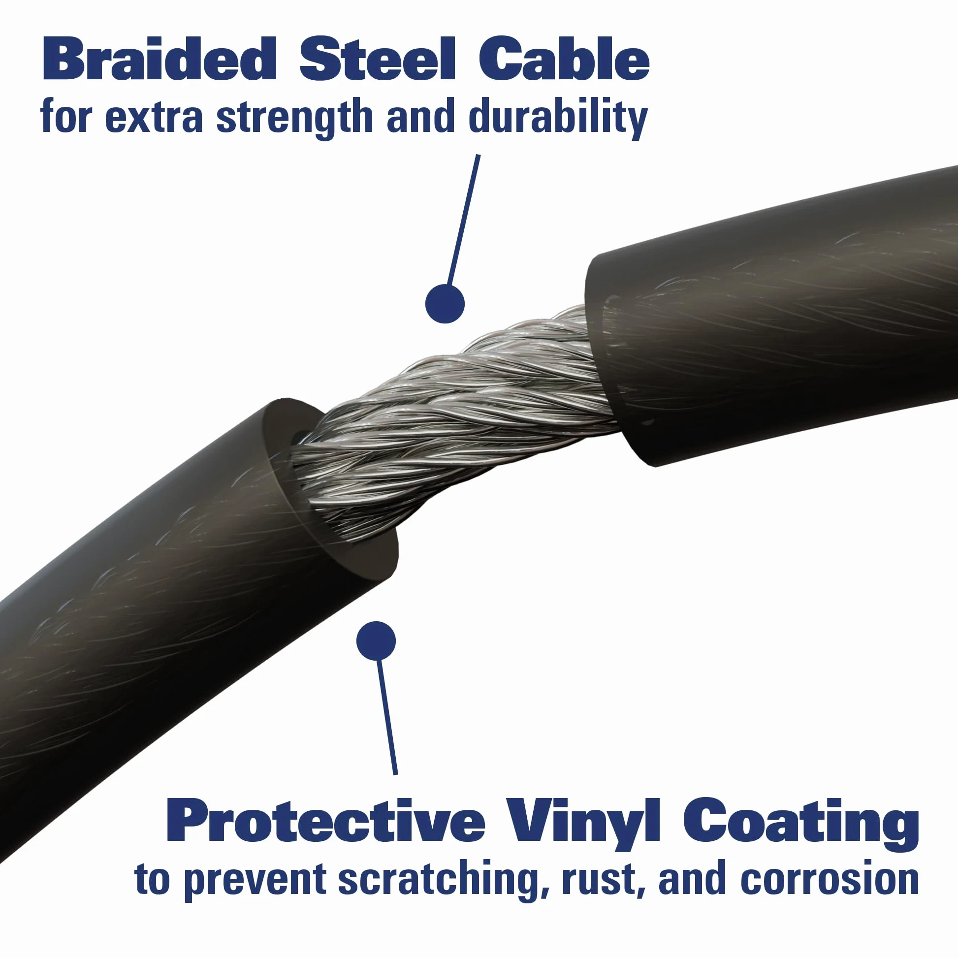 BRINKS Cable de bloqueo de bicicleta para exteriores de 6 pies con combinación de 4 esferas reiniciables, acero flexible autoenrollable, envoltura protectora de vinilo, seguro y duradero, 5/16