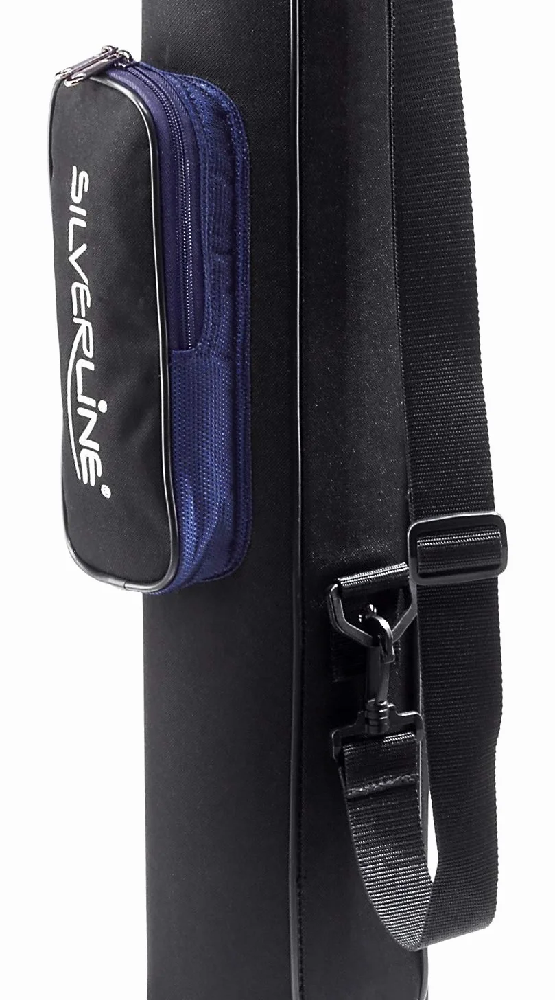 Killagolf©-Tees Free - Bolsa de golf, funda para lápices y bolsa de viaje, con cubierta protectora integrada y bolsillo exterior, para hasta 8 raquetas, 1 pack de Killagolf©-Tees Free (azul marino)