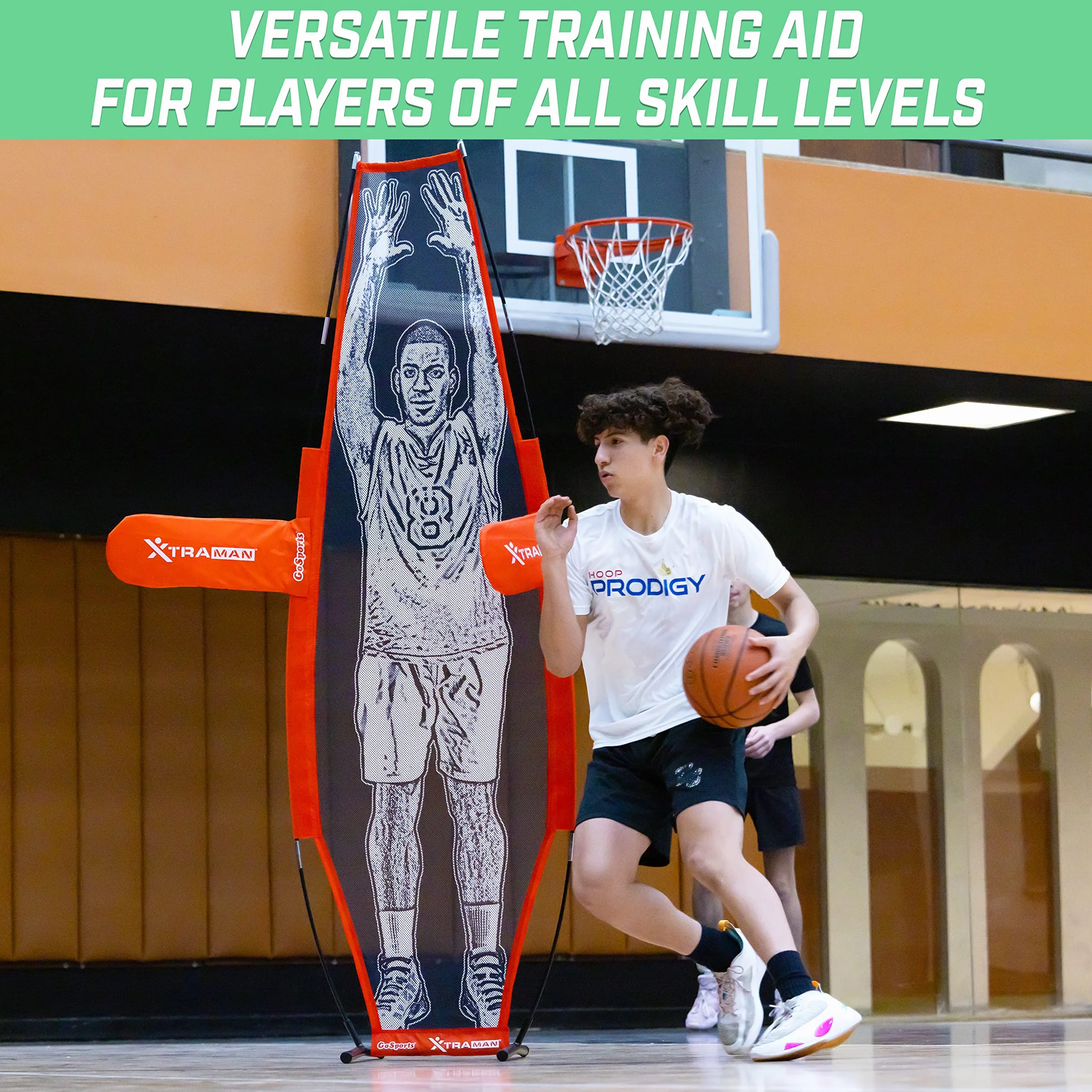 GoSports XTRAMAN - Maniquí defensor de entrenamiento para baloncesto