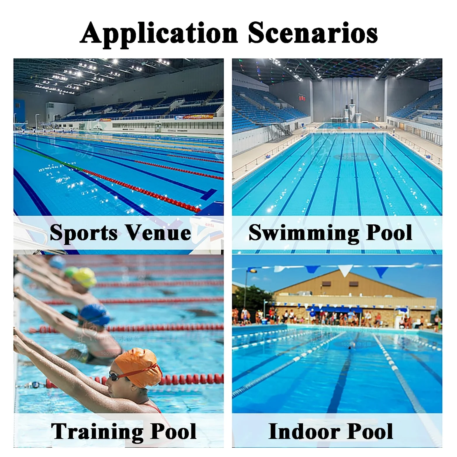 Gancho De Seguridad Para Piscina, Cuerda De Seguridad Para Piscina, Línea De Seguridad Para Piscina De Alta Flotabilidad, Cuerda De Seguridad Para Piscina Trenzada De Nailon,,Blue White,19.9m Long/65