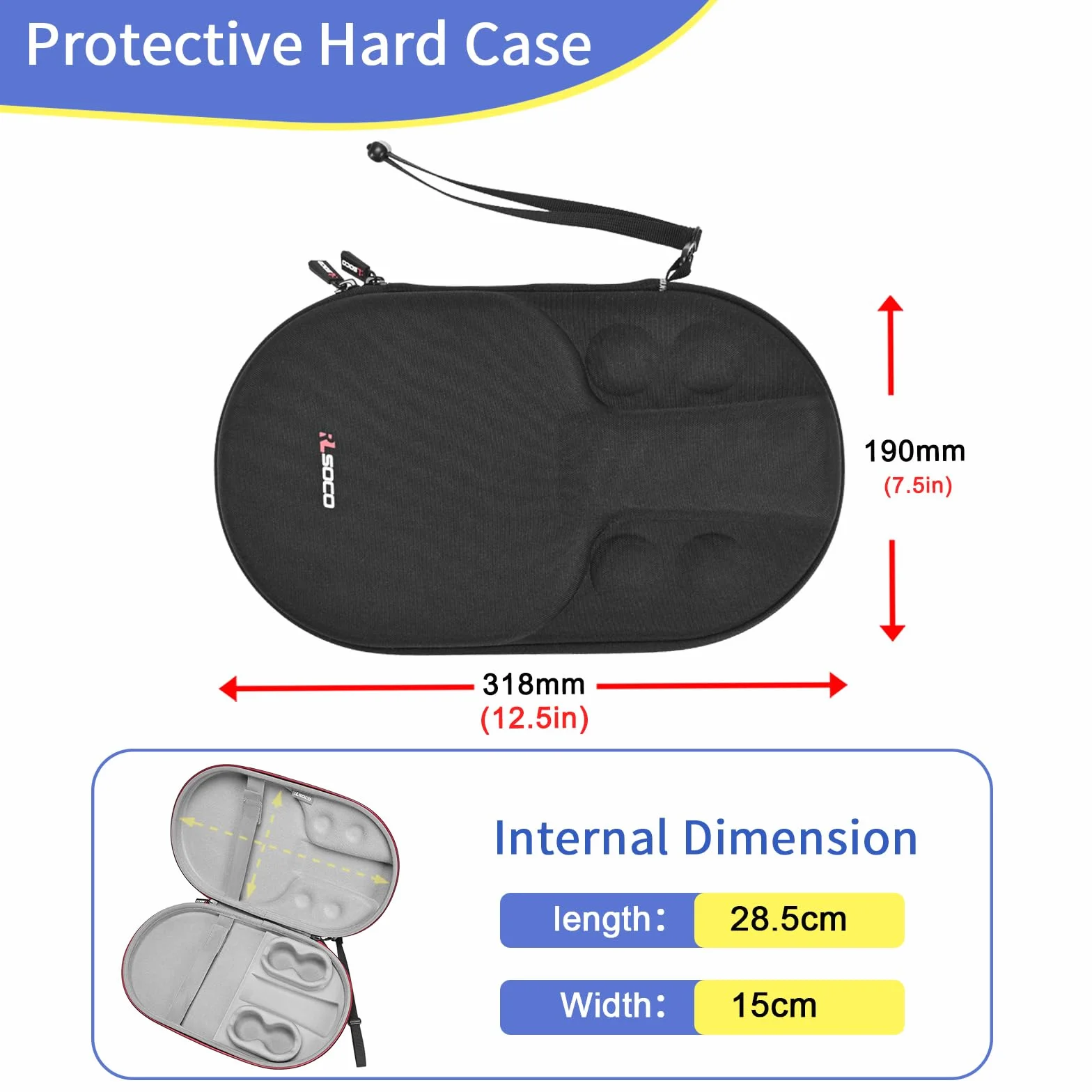 RLSOCO Funda para Raqueta de Ping Pong Hexagonal para 2 Raquetas y 4 Pelotas