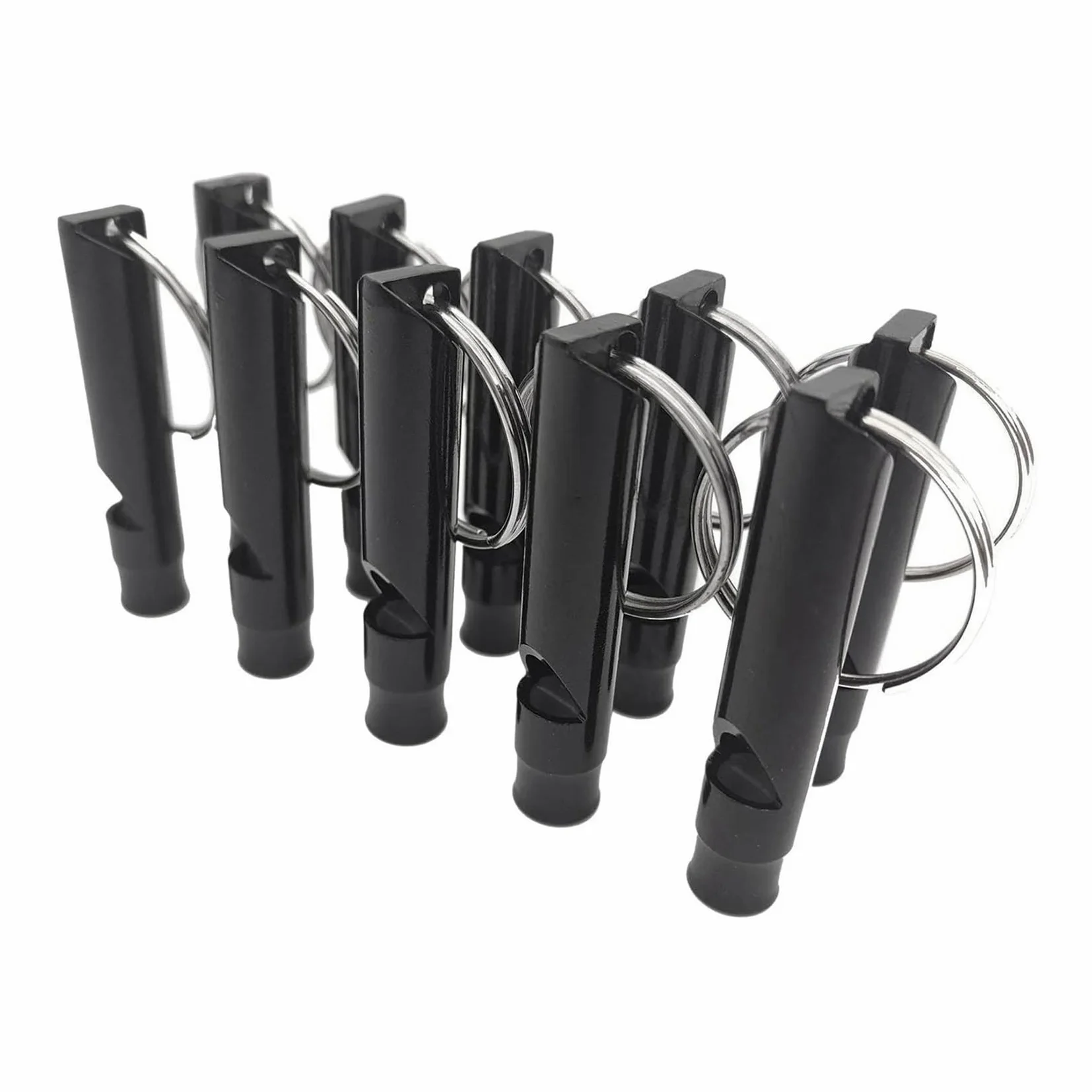 Paquete de 200 Silbato de Aluminio, Silbato Deportivo, Silbatos de Supervivencia de Emergencia con, Negro