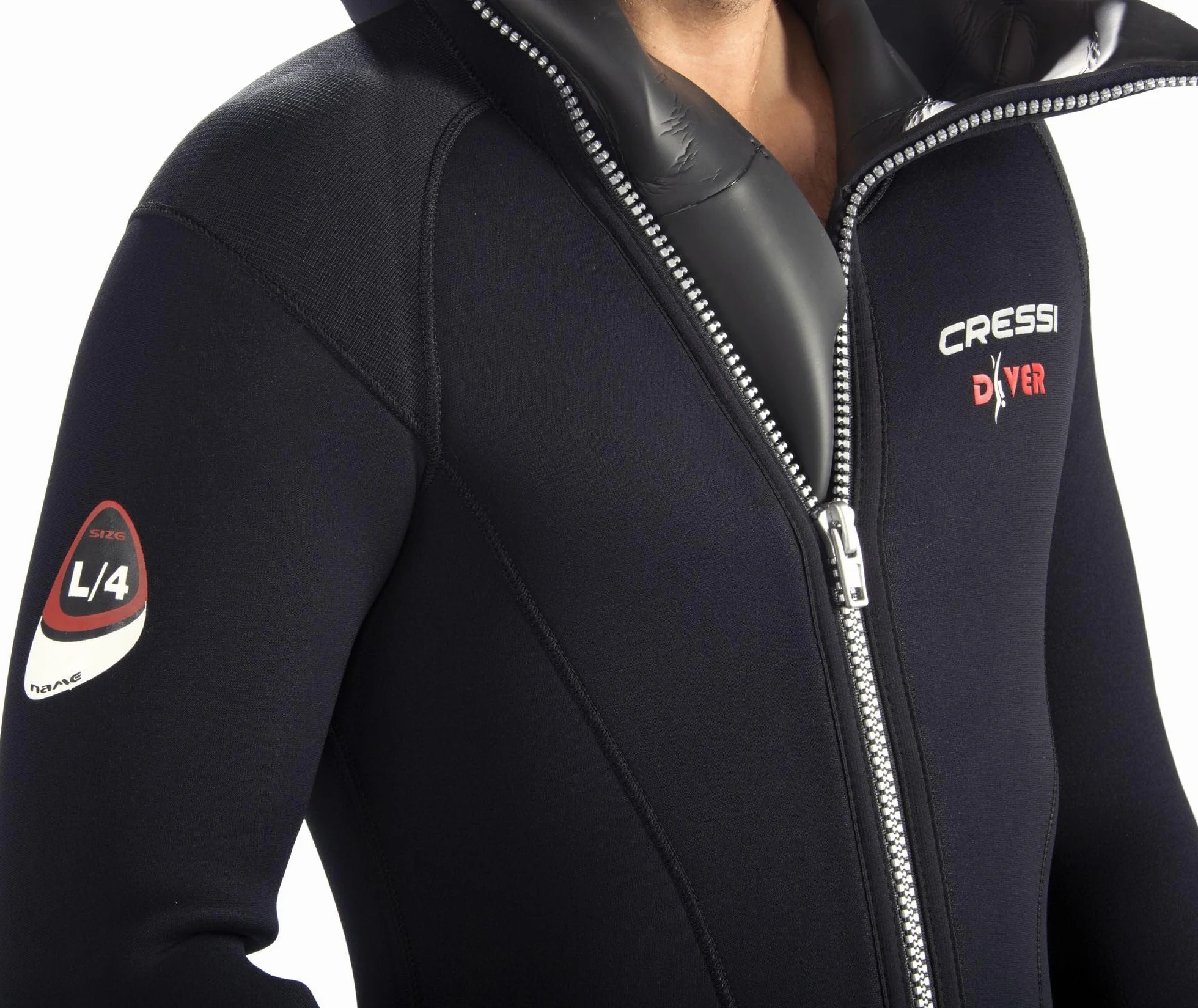 Cressi Diver Man Monopiece Wetsuit, Traje de Buceo de Una Pieza para Hombres, Disponible en 5 mm/7 mm