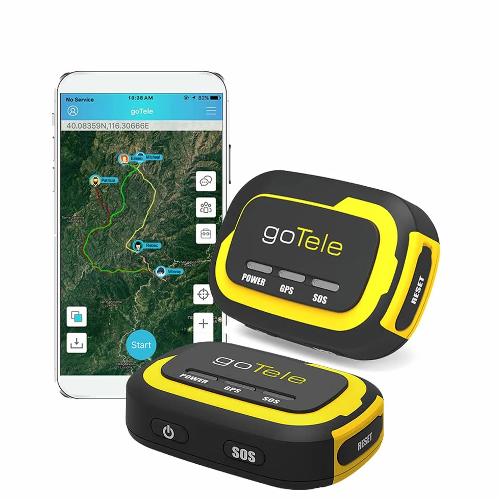 goTele Off-Grid al Aire Libre Tiempo Real GPS Seguimiento Faro, Texto y Seguimiento de ubicación en su teléfono sin Servicio de Red