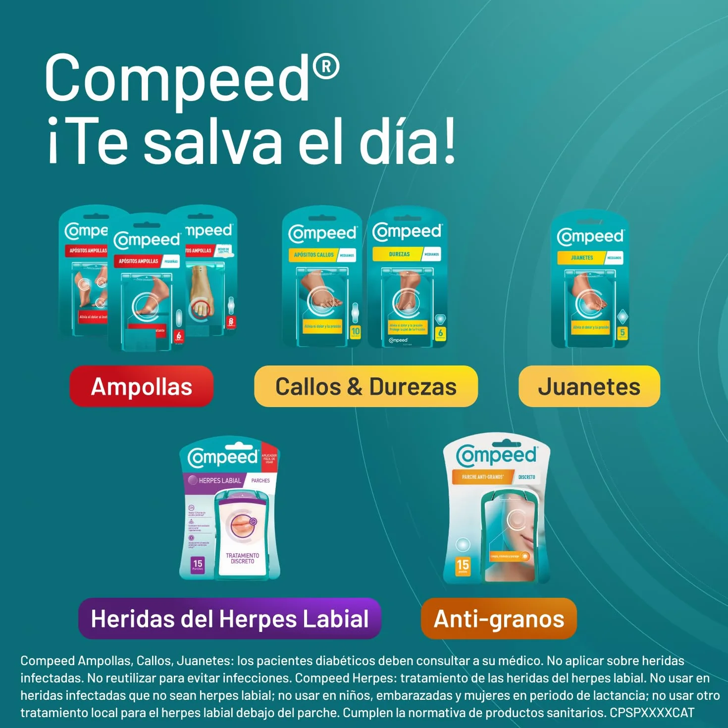 Compeed Callos Medianos 10 uds Tratamiento para eliminar callos pies