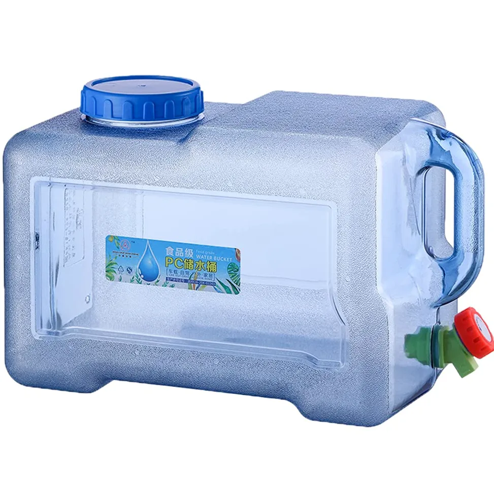 Starnearby Bidón de agua de 5 L ~ 22 L, con grifo, depósito de agua, portátil, depósito de agua, bidón de agua potable, sin BPA, para exterior, camping, almacenamiento de bebida (22 L)