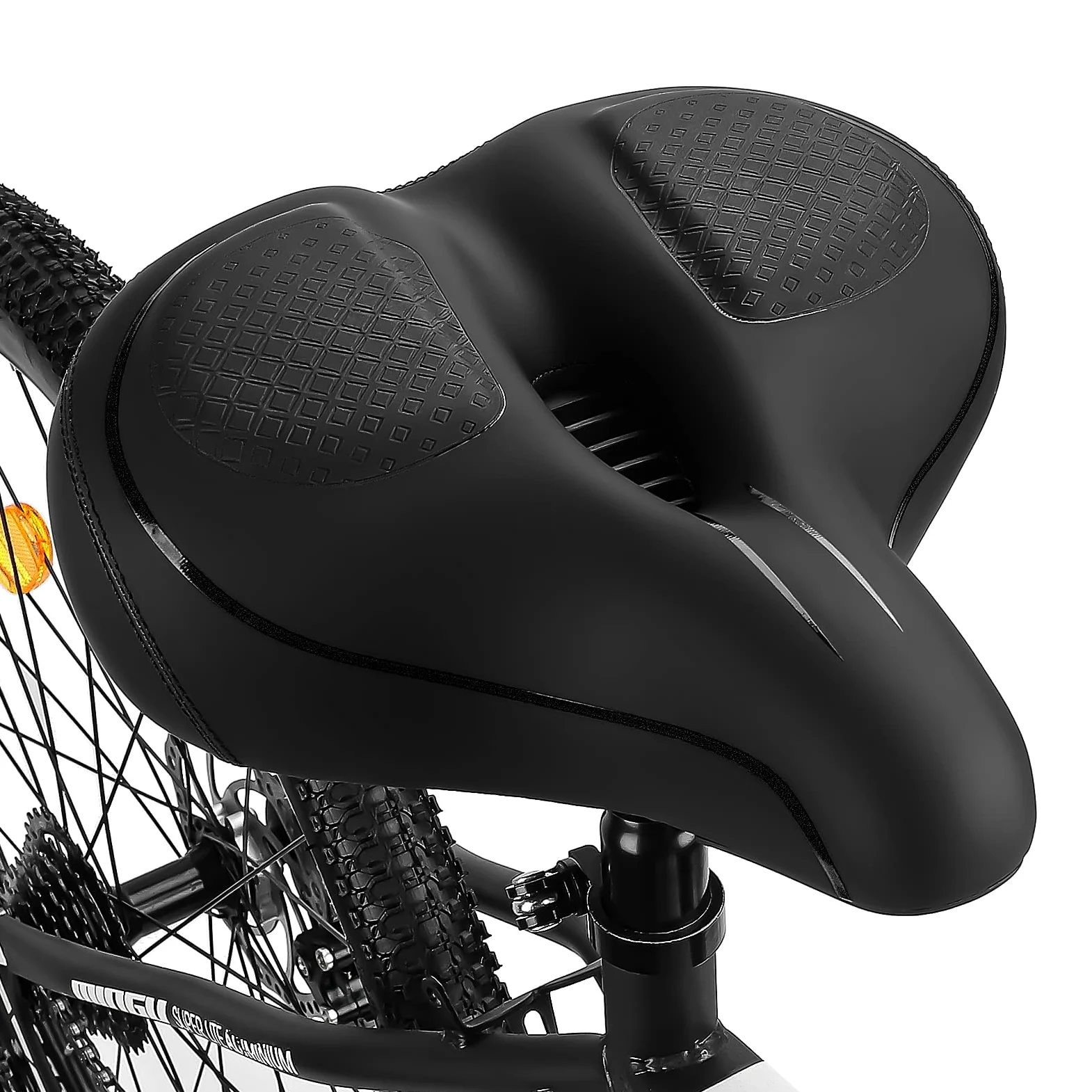 TONBUX Sillín Bicicleta Extra Grande, Sillín de Bicicleta Muy Cómodo Impermeable, Sillin Bici Ergonómico, Asiento de Bicicleta Transpirable para MTB/Bicicleta Urbana/Bicicleta de Carretera/Ebike