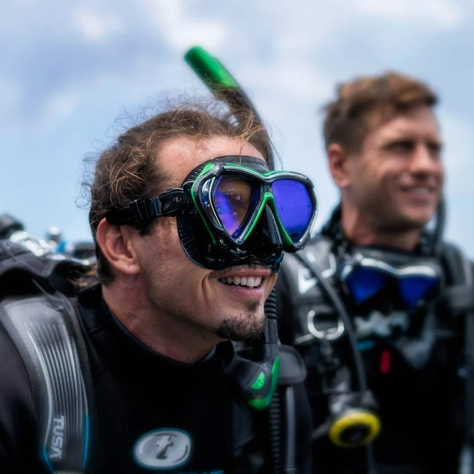 Tusa Paragon Gafas Máscara de buceo profesional adultos UV Filtro óptico Corrección vasos compatible -negro/plateado