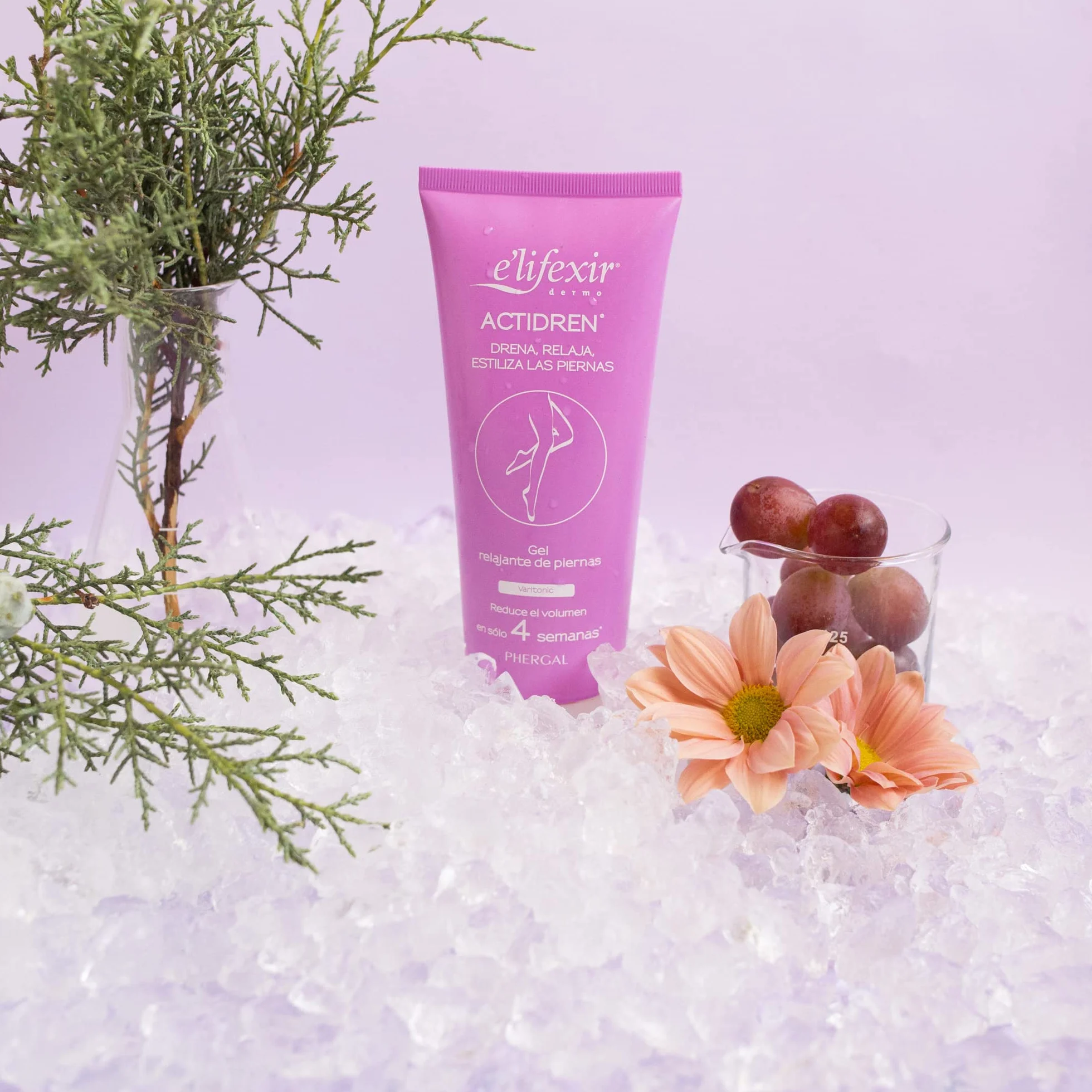 E'LIFEXIR Actidren Gel Relajante de Piernas 200 ml Drena Relaja Estiliza Mejora Circulación Reduce Volumen Tobillos Hinchados