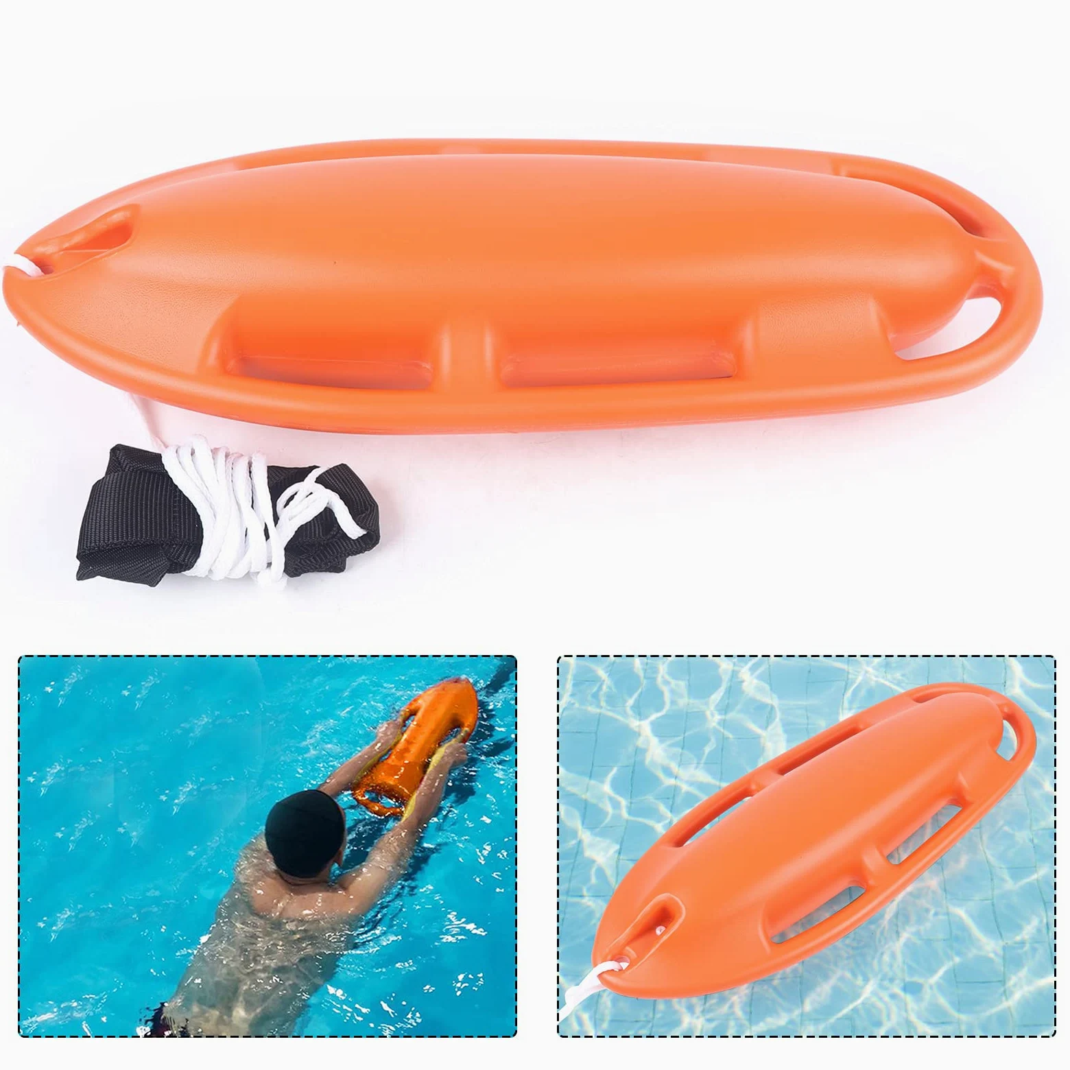 Boya de Rescate con 6 Asas para natación, boya de Rescate Salvavidas, boya/Flotador para Salvar Vidas