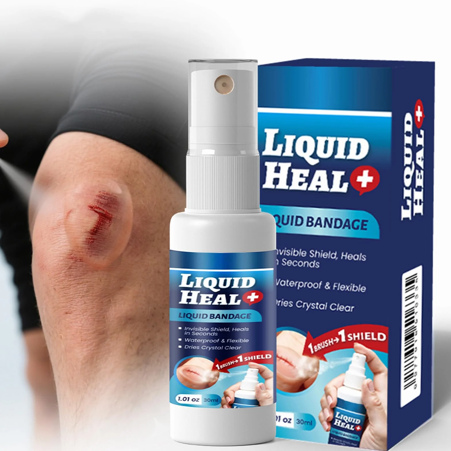 Vendaje líquido impermeable para la piel, spray para heridas, apósito adhesivo rápido para cortes y rasguños