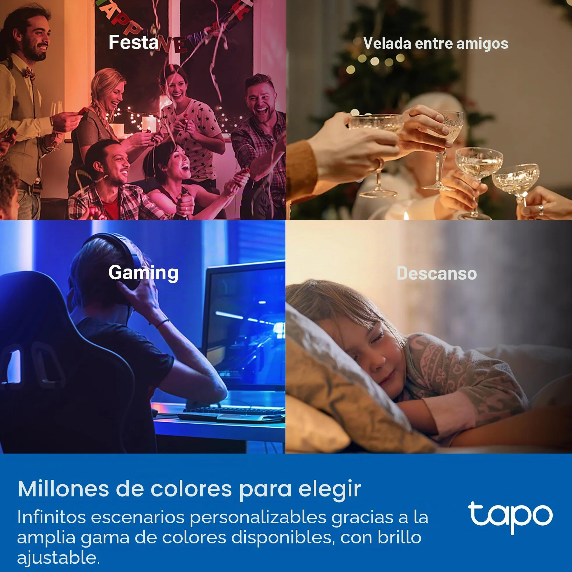 Tapo L430C Bombilla LED E14 WiFi Multicolor 2500K-6500K Regulable 40W 470Lm Alexa Control de Voz