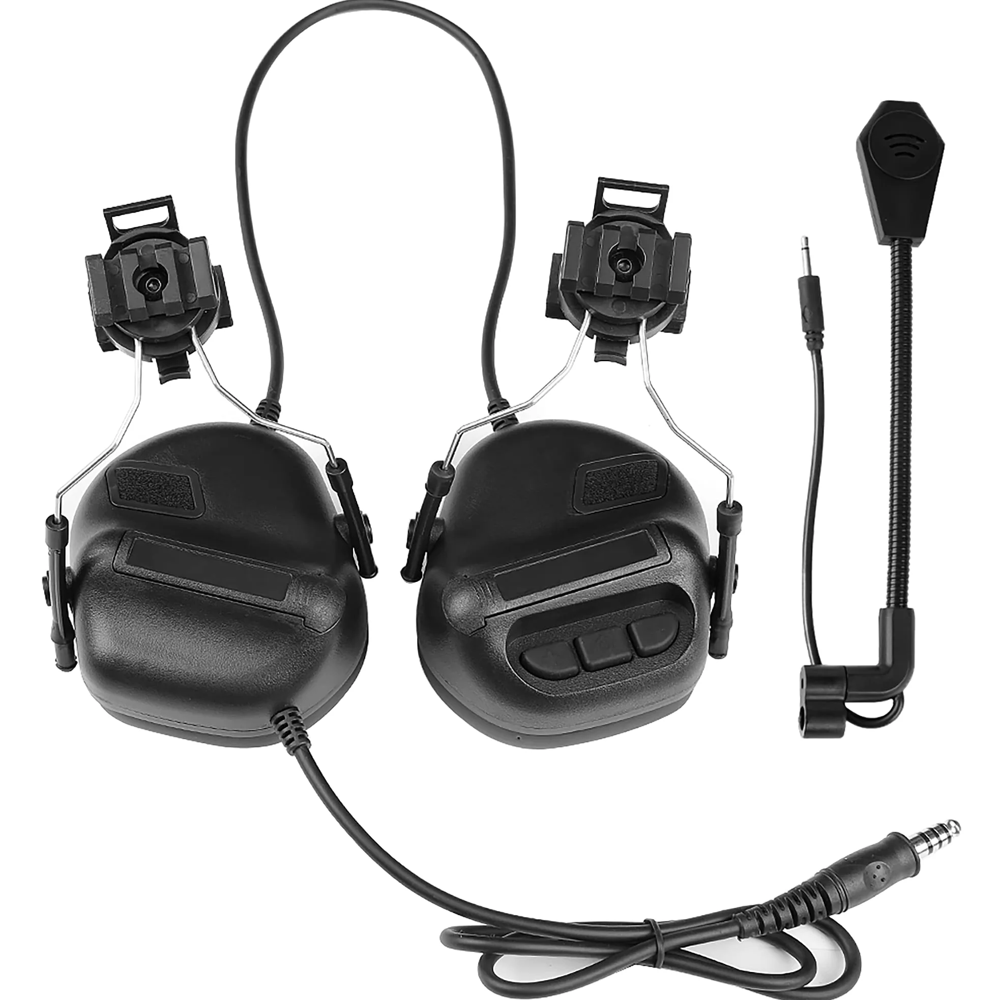 Auriculares Tácticos Impermeables con Micrófono para Airsoft Paintball Caza