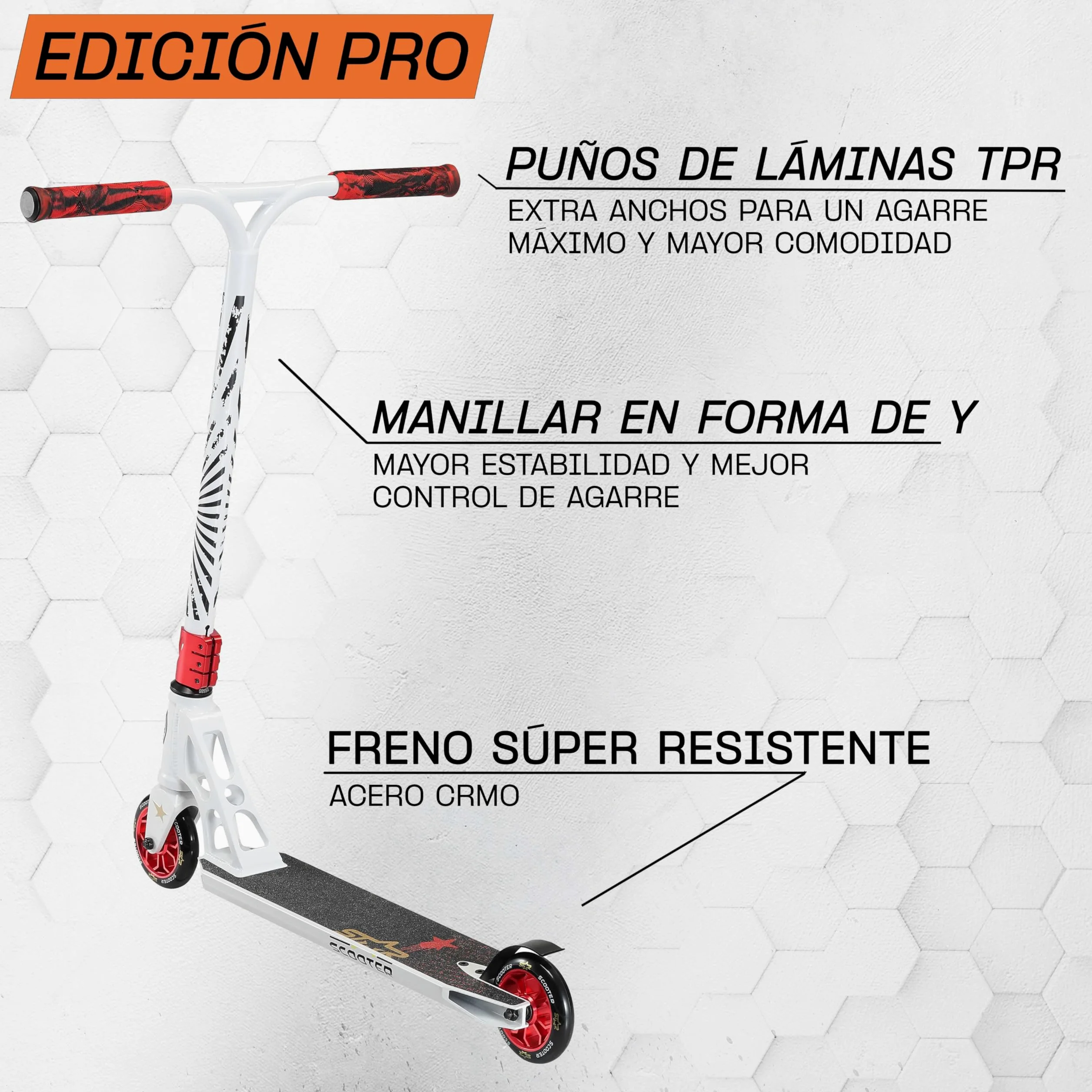 STAR SCOOTER Patinete de Acrobacias Profesional Patineta Freestyle Stunt Scooter para niños y niñas a Partir de 8 años | 110 mm Edición Pro HIC