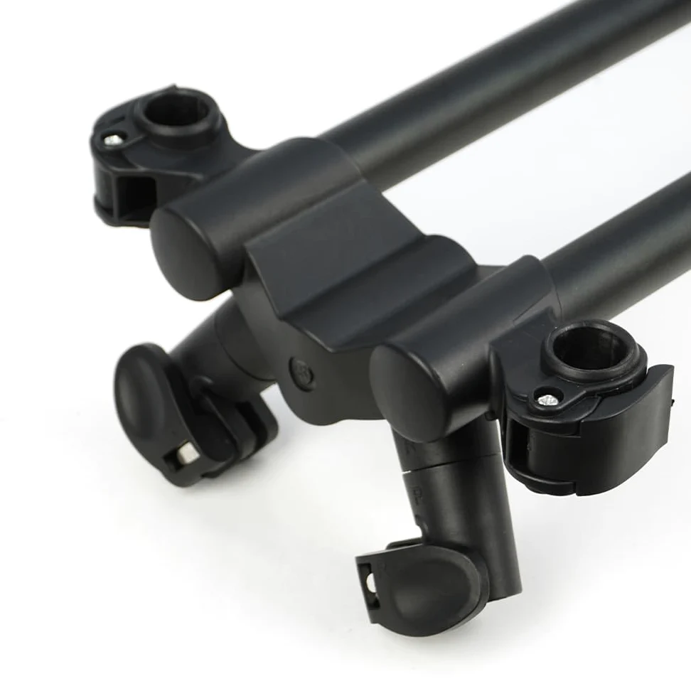 Hirisi Tackle Fishing Rod-Pod - Soporte para cañas de pescar de aluminio y soporte para caña de pescar con bolsa para la pesca de carpa, soporte para cañas de pescar con altura y ancho ajustable