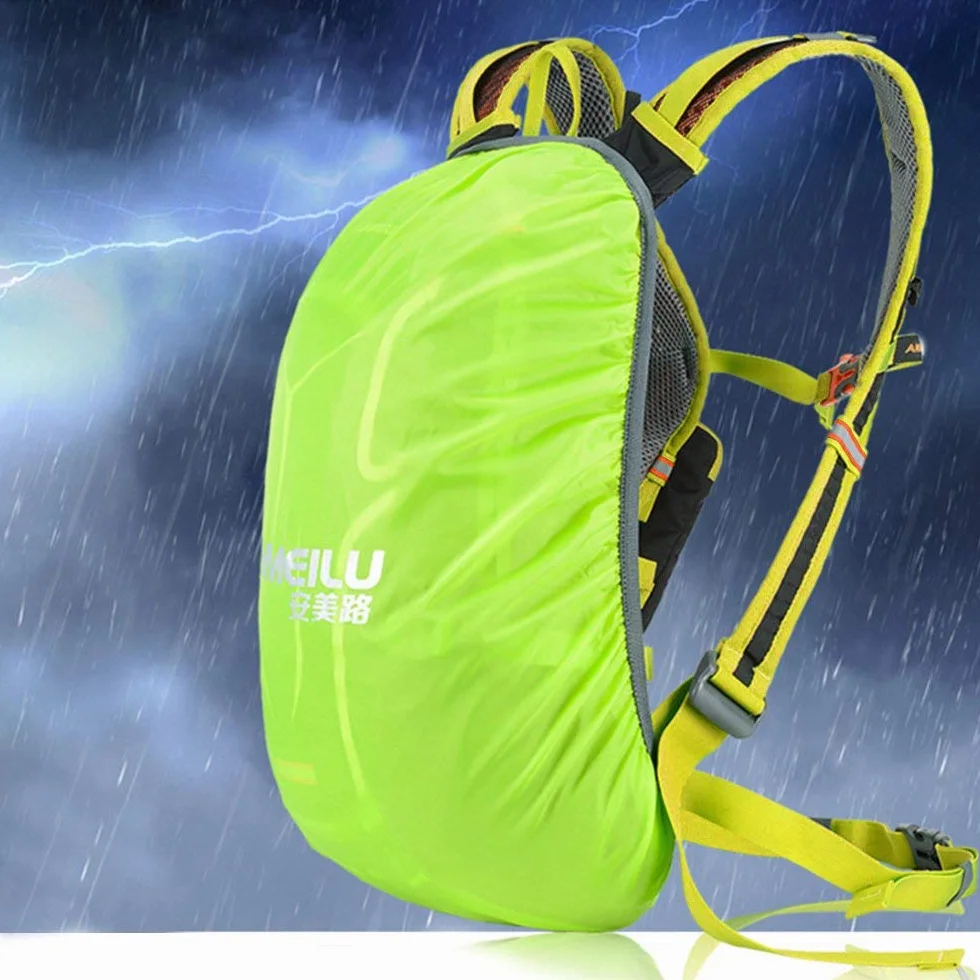 Lixxada Mochila de Ciclismo Impermeable 18L Unisexo Respirable Ultraligero con Cubierta de Lluvia Mochila de Hombro para Ciclismo Montañismo Viajes