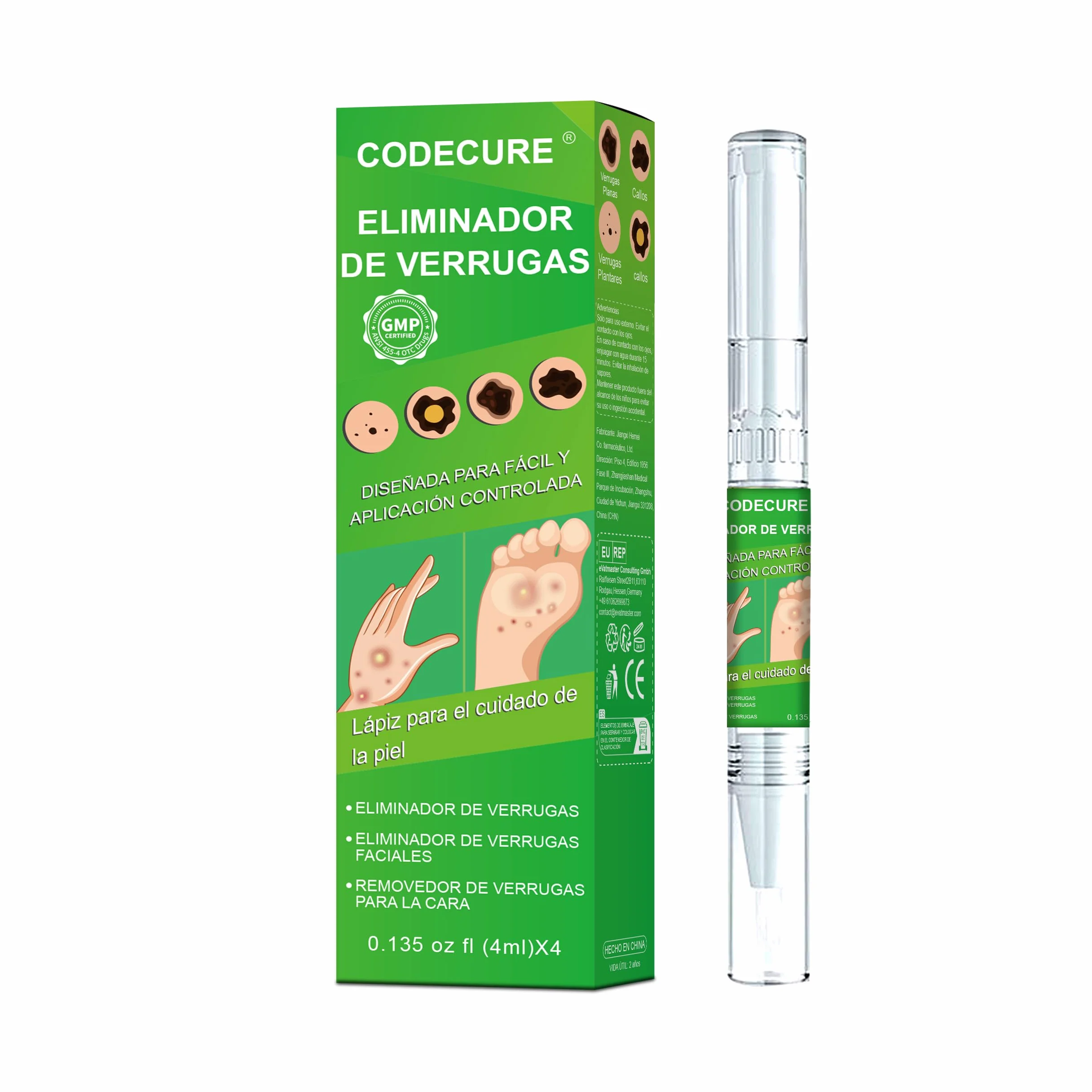 Kit para eliminar verrugas de 4 ml, eficaz para rostro, cuerpo y manos