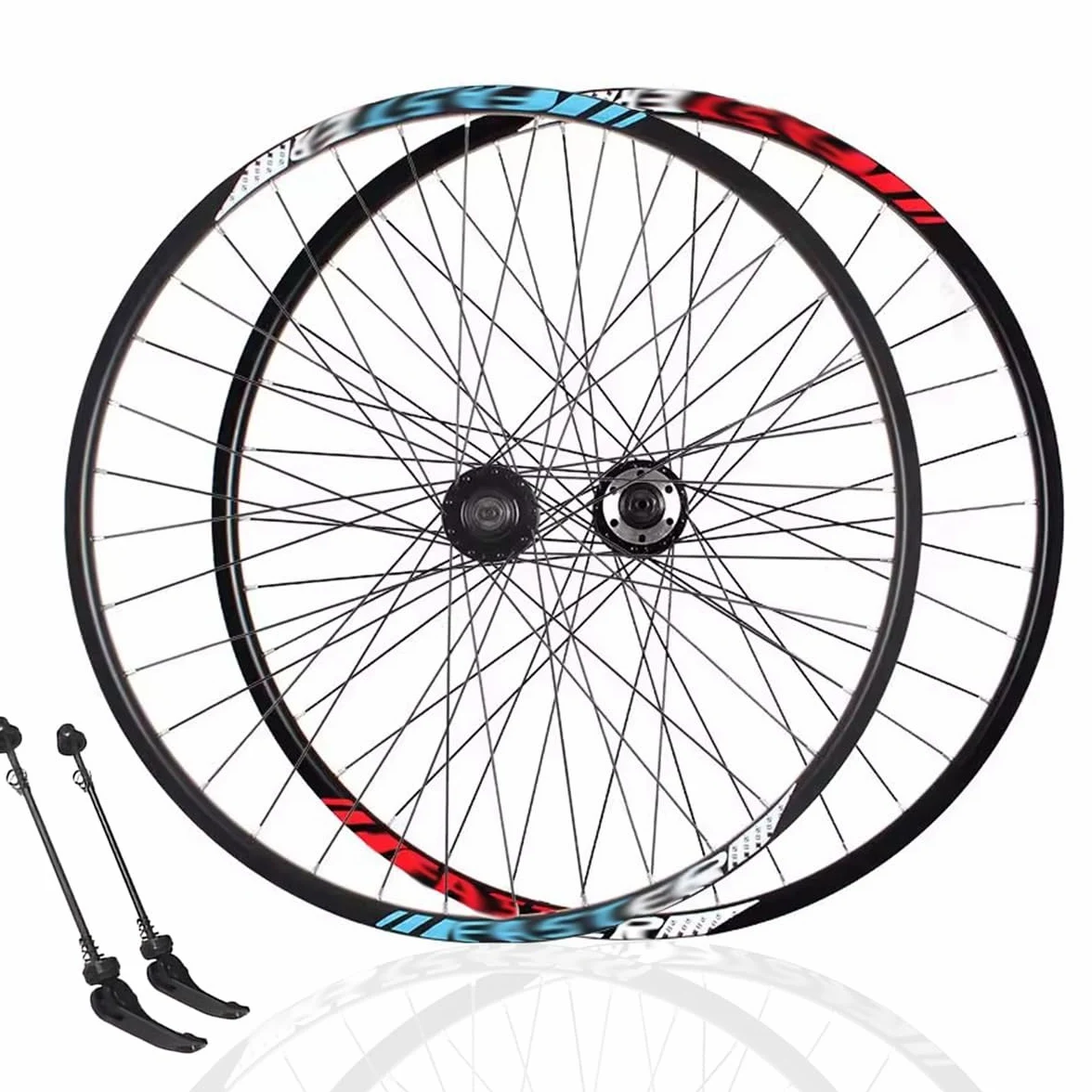 Ruedas de Bicicleta de montaña de 27,5 x 2,10 para Frenos de Disco, 8/9/10/11/12 velocidades, Cierre rápido, aleación de Aluminio, Cassette de 2 rodamientos, bujes de 36 Agujeros,