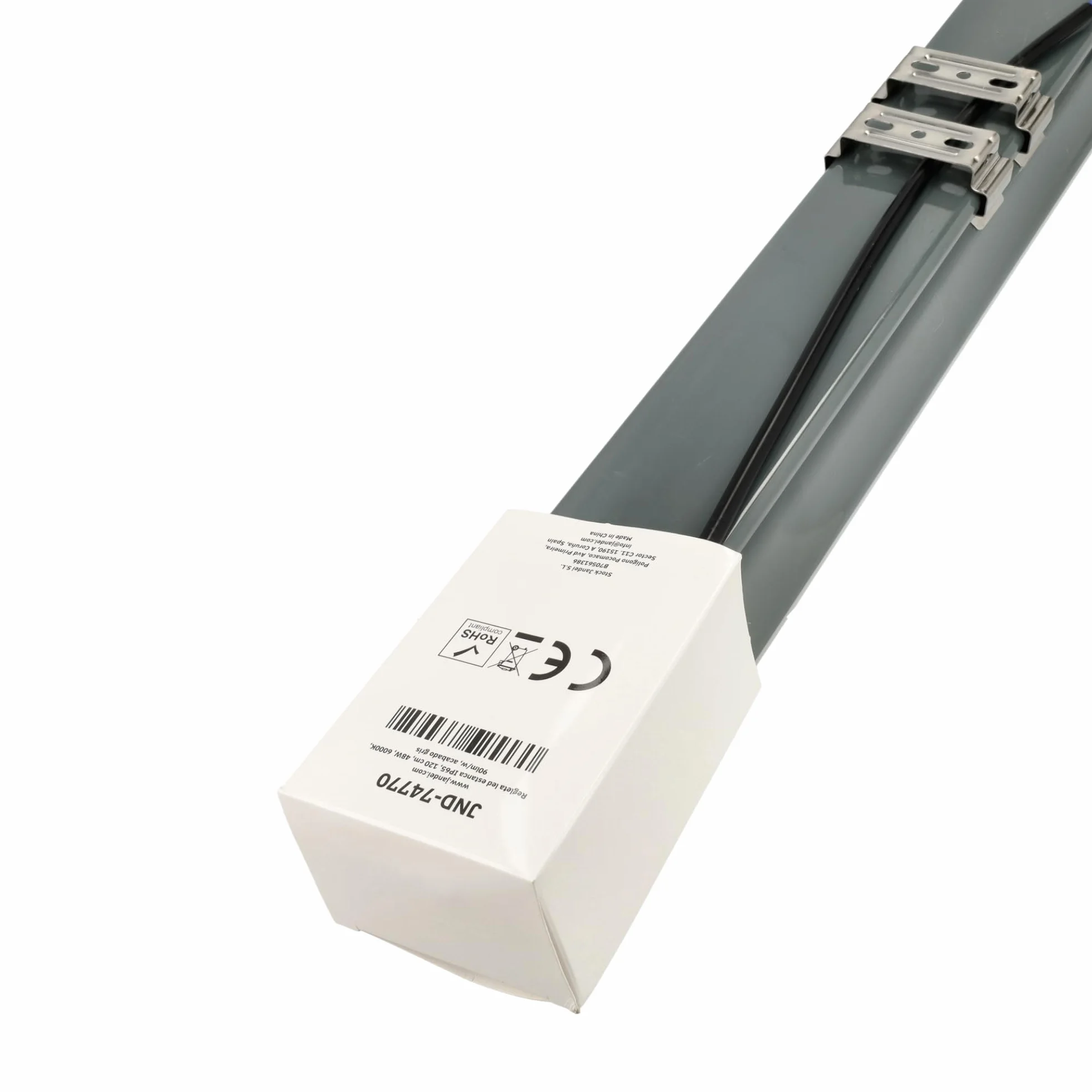 Jandei Pantalla Led Estanca 120cm 48W 4400 Lúmenes Luz Blanca Fría 6000K IP65 Conector PG11