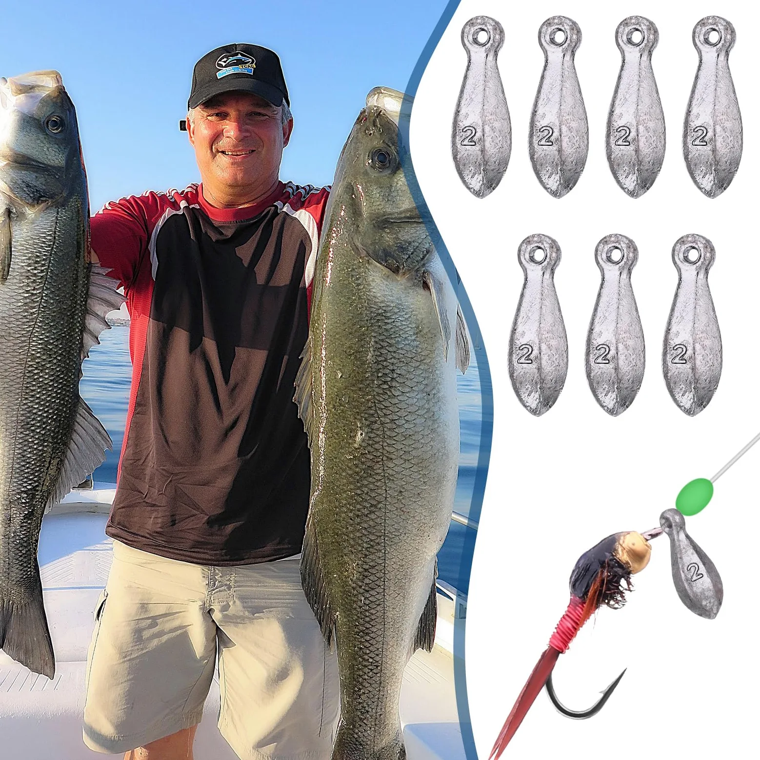 36 piezas de plomos de banco, pesas, pesas, plomos para surf, océano, agua salada, agua dulce, surf, lubina, pesca de gato, aparejos de pesca