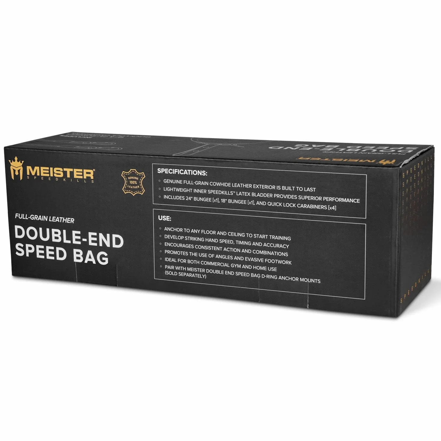 Meister SpeedKills - Bolsa de Piel de Doble Extremo con Cuerdas elásticas y Bolsa de látex Ligera