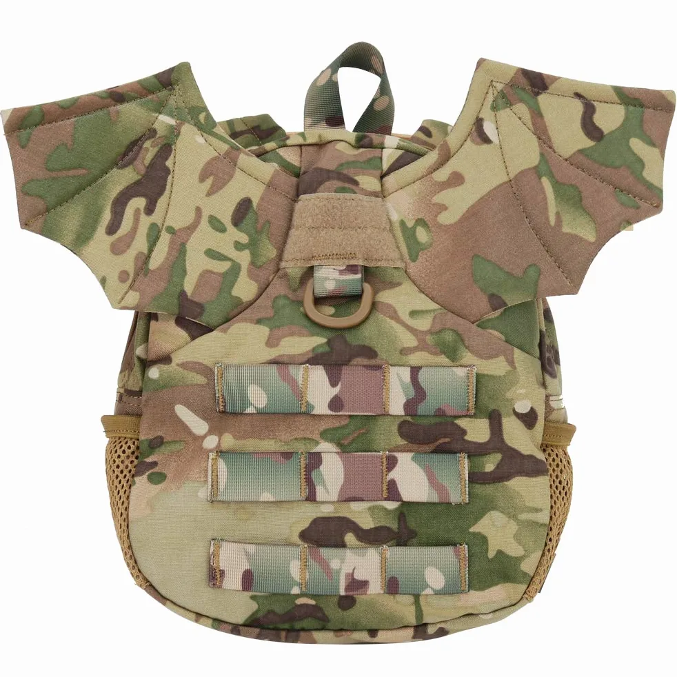 Mochila táctica Militar para niños, niñas, niños, alas de murciélago, pequeña Bolsa de Diablo para Airsoft Paintball, Viajes, Senderismo, Acampada, Halloween