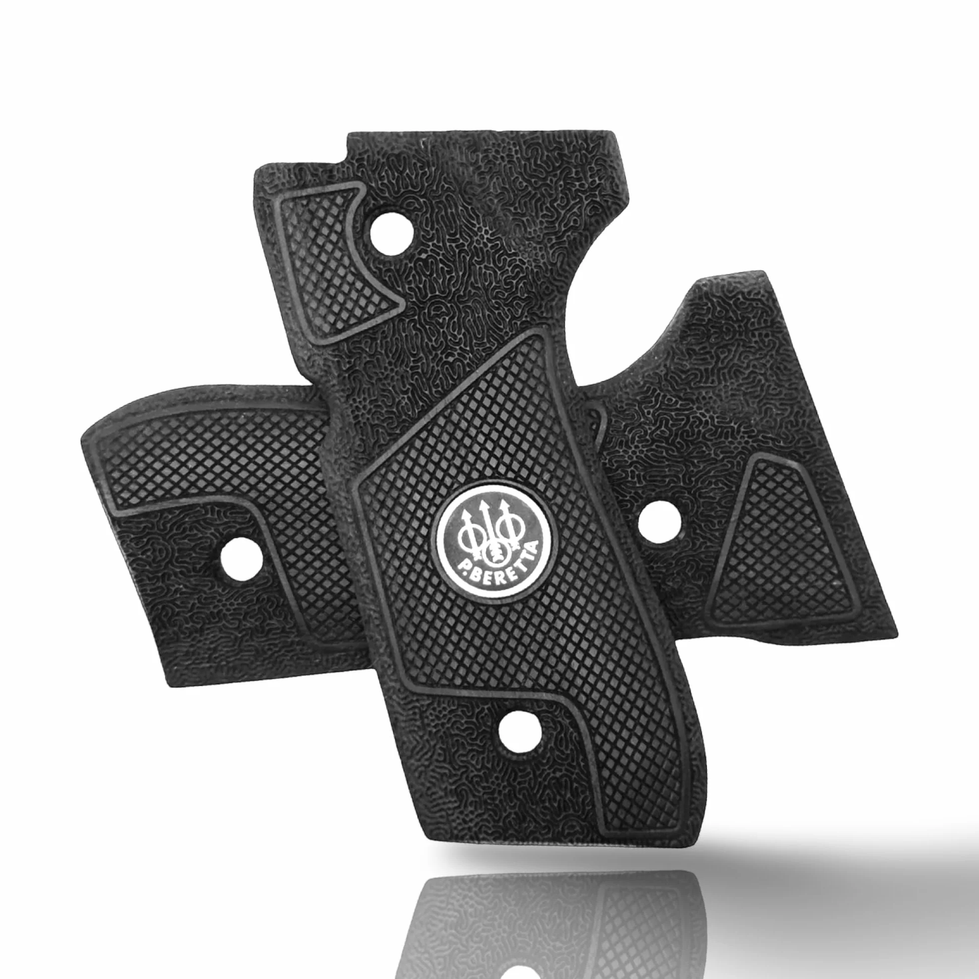 Cachas de Madera para Beretta 92FS, 92F, 92A1, 96A1, Serie 92 - Madera de Haya, Color Negro