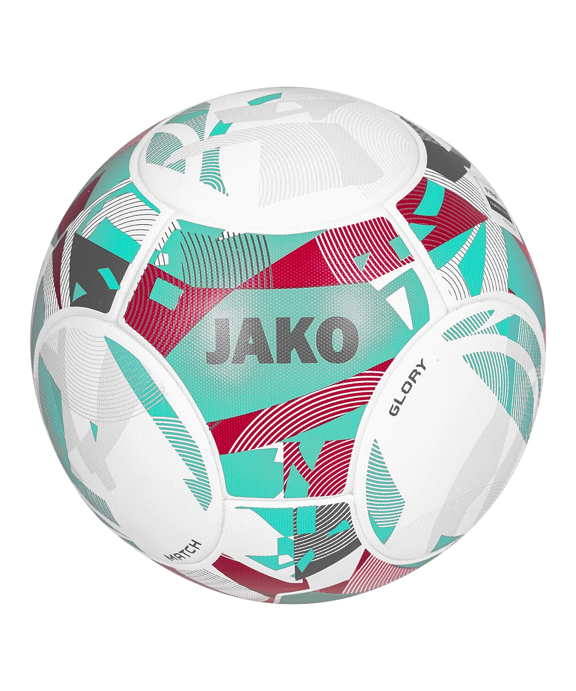 JAKO Pelota Glory, Color Blanco, Rojo rubí y Gris frío, 5