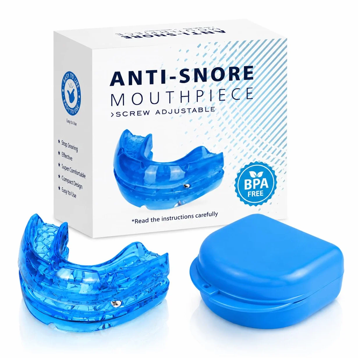 Dispositivo Antironquidos Ajustable Férula Anti Ronquidos para Dormir Mejora del Descanso