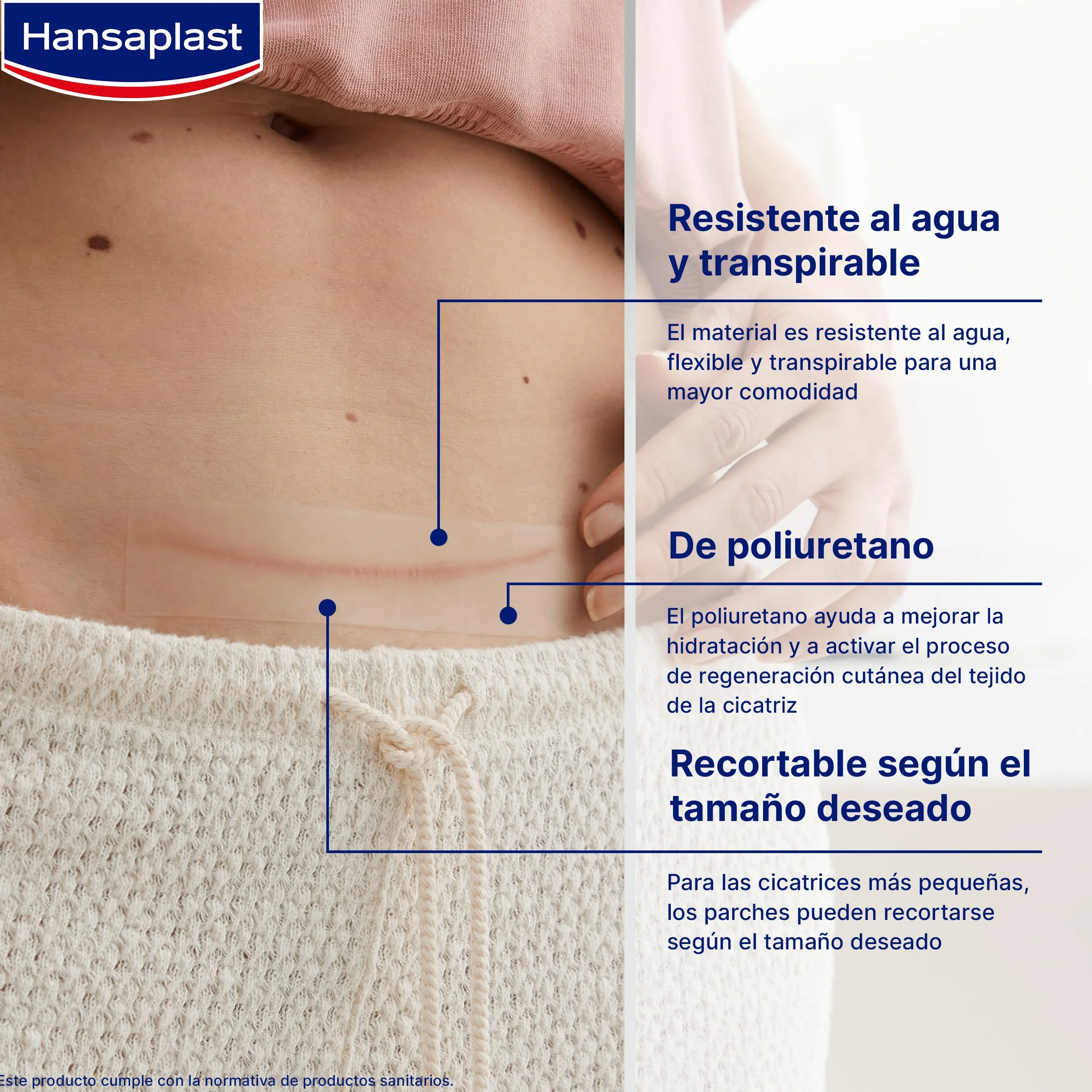 Hansaplast Reductor de cicatrices apósito transparente 21 ud 3,8 cm x 6,8 cm