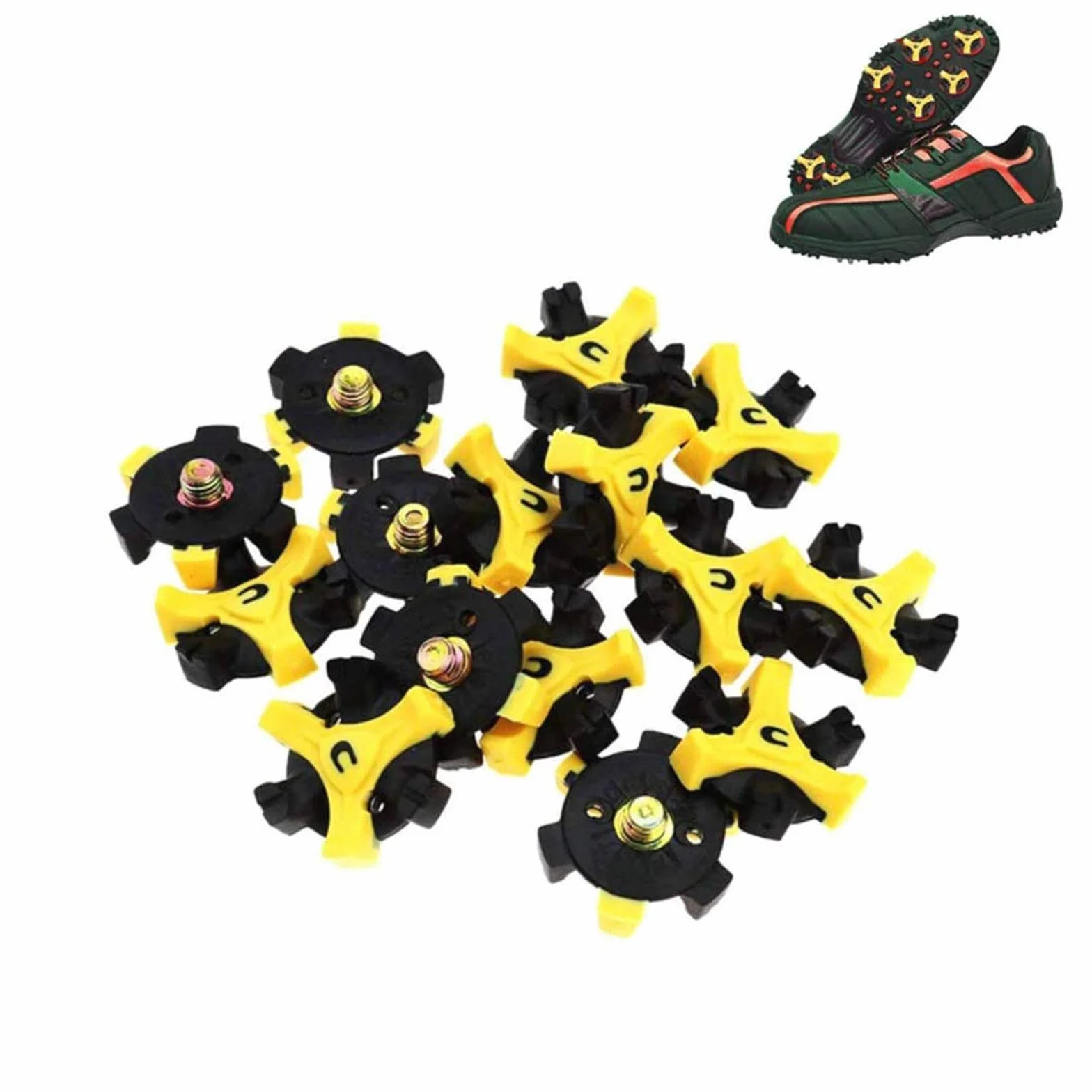 20 Universal Antideslizante Clavo para Zapato de Golf, Golf Spikes Tacos Zapatos Golf para Pinchos, Repuestos de Golf Zapatilla Pikes, Tacos,Estilo Repuesto Golf Spikes para Foot Joy