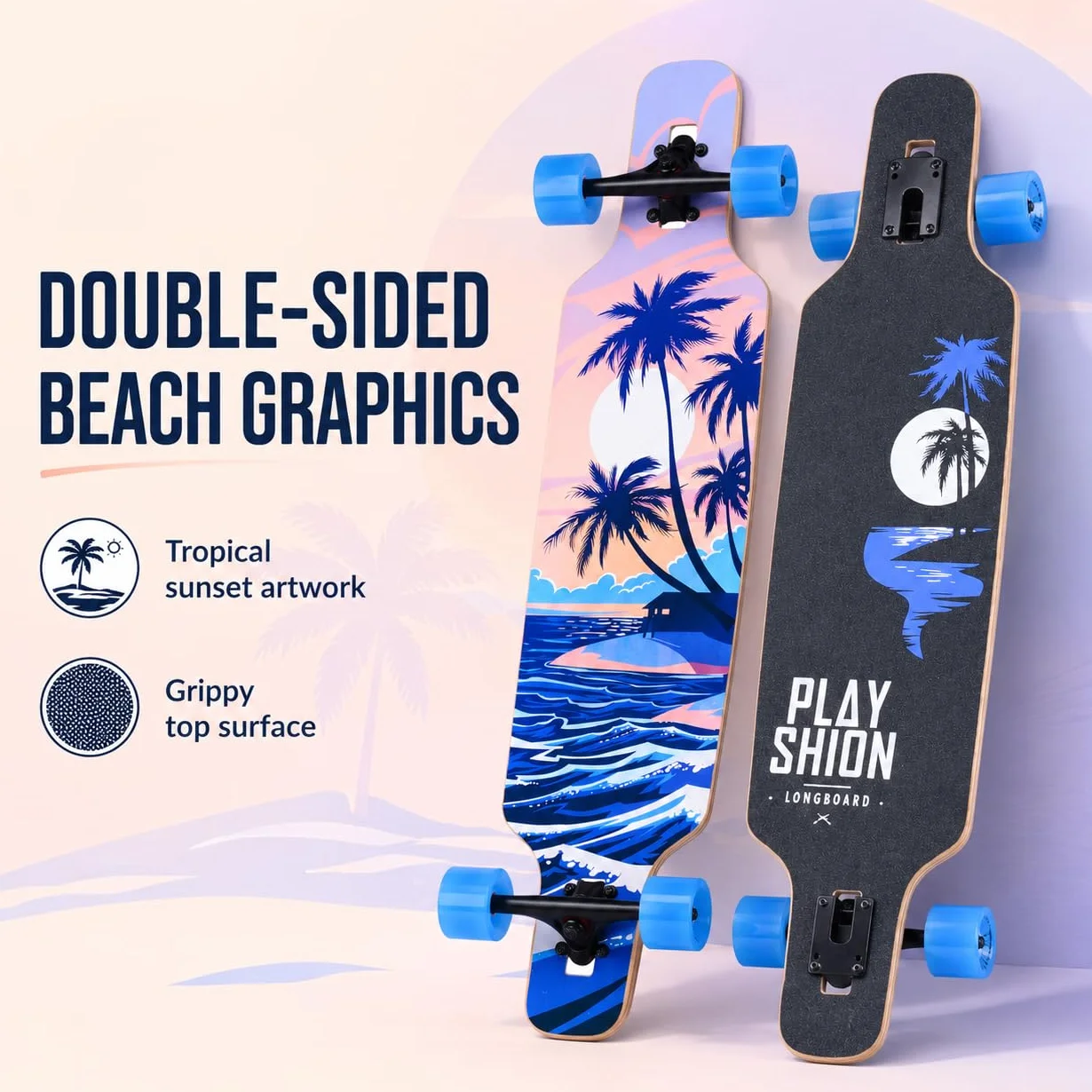 Playshion Longboard 39 Pulgadas Drop Through ABEC-11