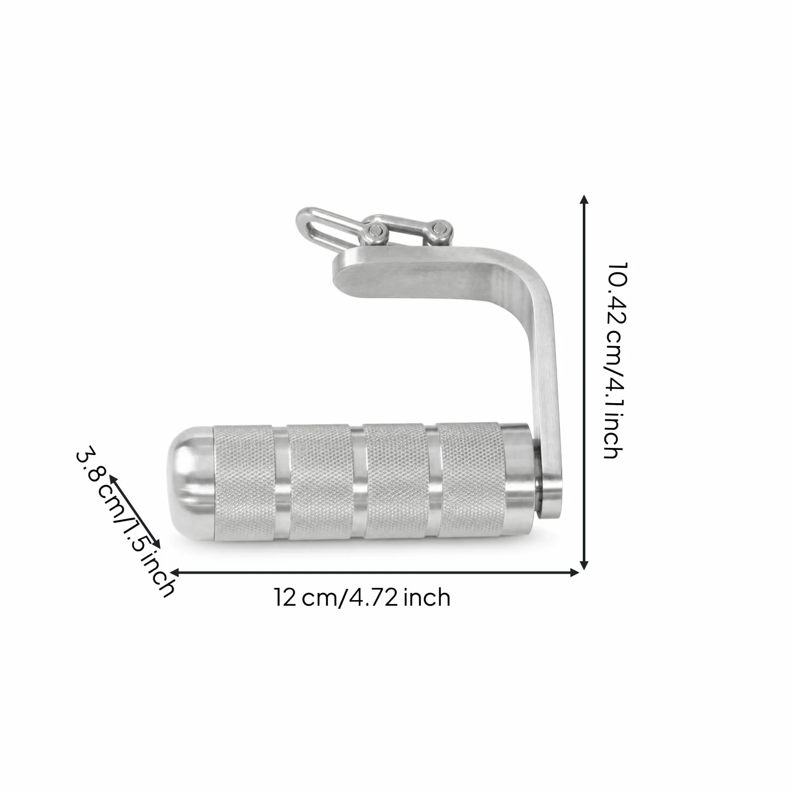 Entrenador Muñeca y Antebrazo Antislizante Mango Giratorio Acero Inoxidable con Relieve Agarre en L para portistas, Escaladores, Gimnasio