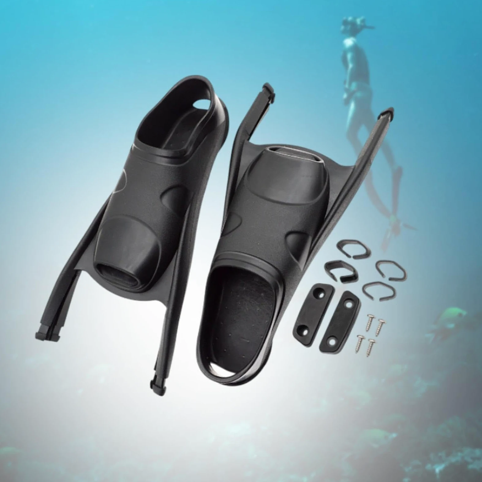 Aletas de Buceo Profesionales para Adultos Aletas Cortas de Natación Aletas para Entrenamiento en Piscina Hechas de Silicona Cómodas Adecuadas para