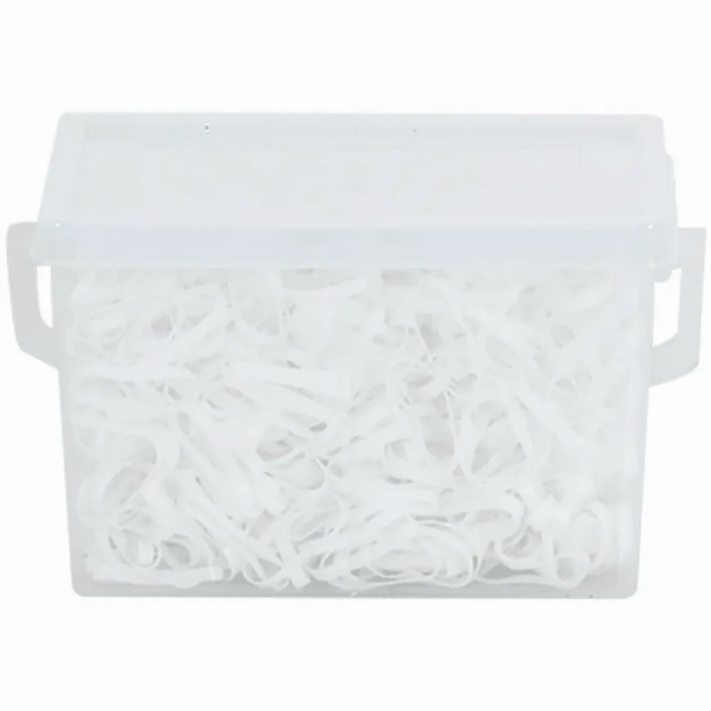 Mangloder Goma de crin para caballos, 2500 unidades, color blanco, silicona, suministros para caballos, accesorios para caballos, accesorios versátiles para el cabello para establos y torneos