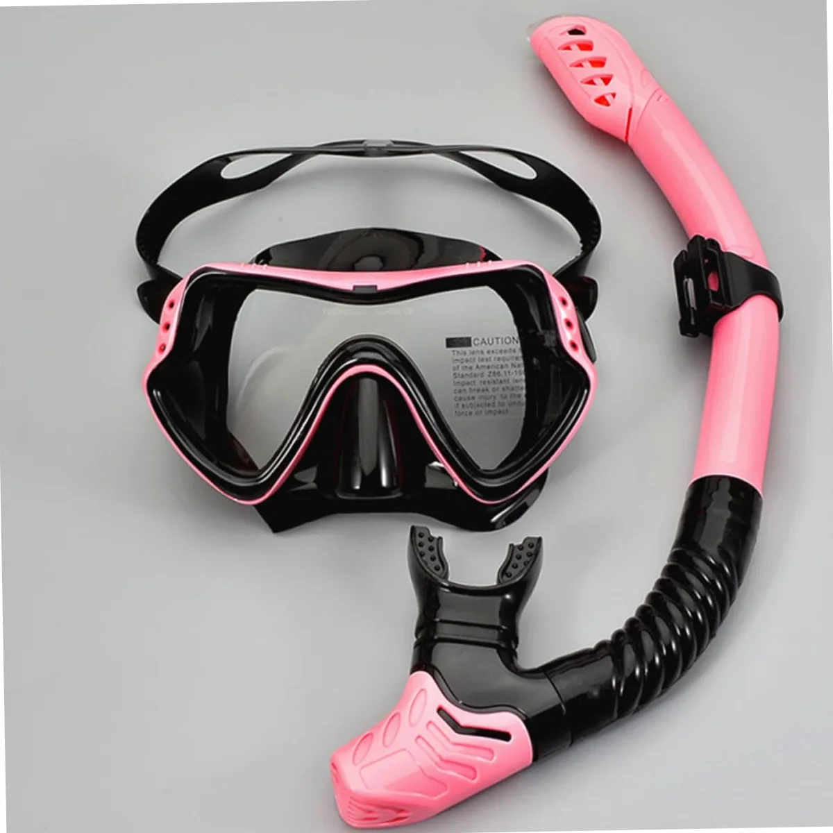 Gafas De Buceo y Esnórquel para Adultos Conjunto De y Tubo De Diseño De Ventana Única Antivaho y Color Rosa Marco