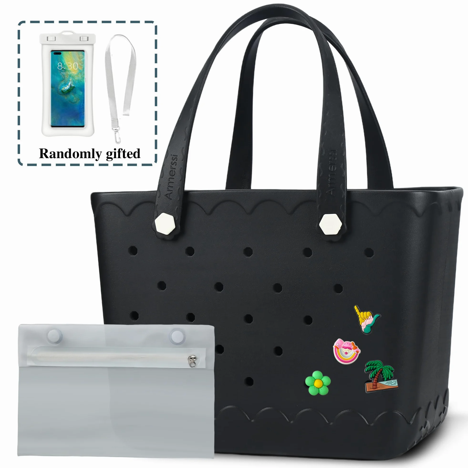 Bolsa de goma para playa, impermeable, a prueba de puntas, para playa, barco, piscina, deportes
