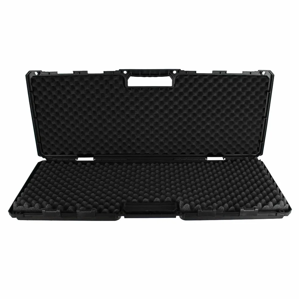 Genérico Maleta Rígida para Fusil, 87,5 x 35,5 x 10,8 cm, Interior Espuma Huevera, Color Negro. para Airsoft y Aire comprimido