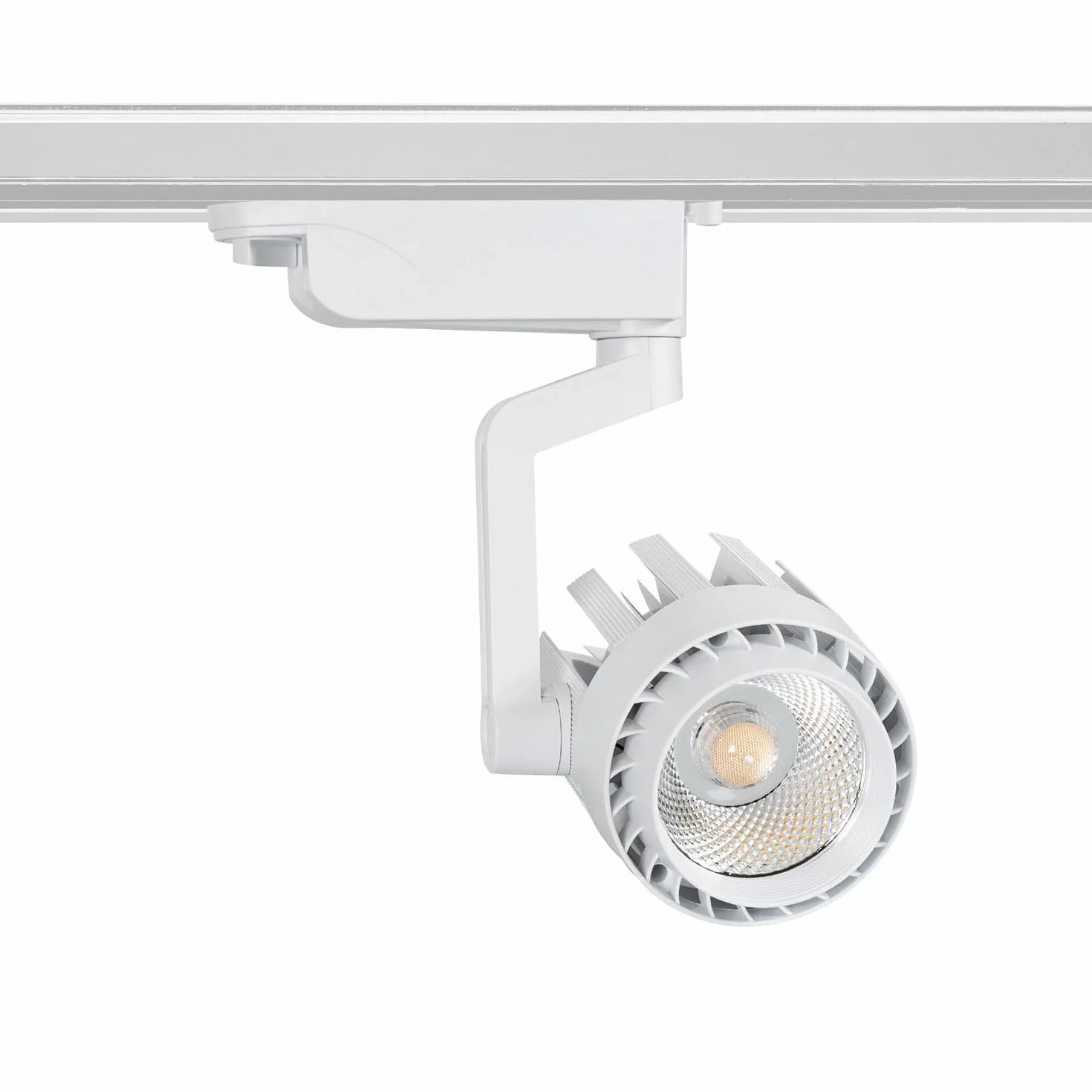 LEDKIA LIGHTING Foco Carril LED Monofásico 30W 3000 lm 3000K COB PC y Aluminio