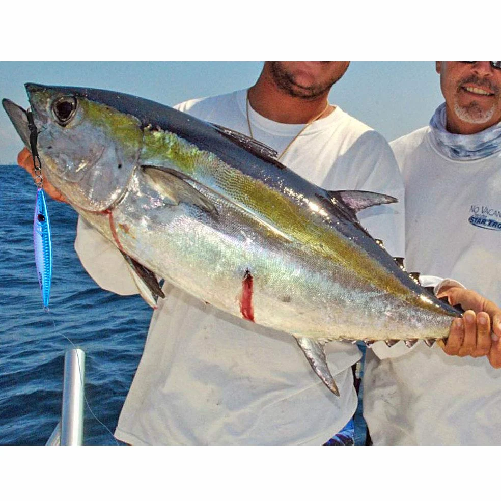 Agua salada plomo vertical Jig, Goture cebo artificial barco pesca señuelos Jigging Señuelos – Pack de 3, Multicolores