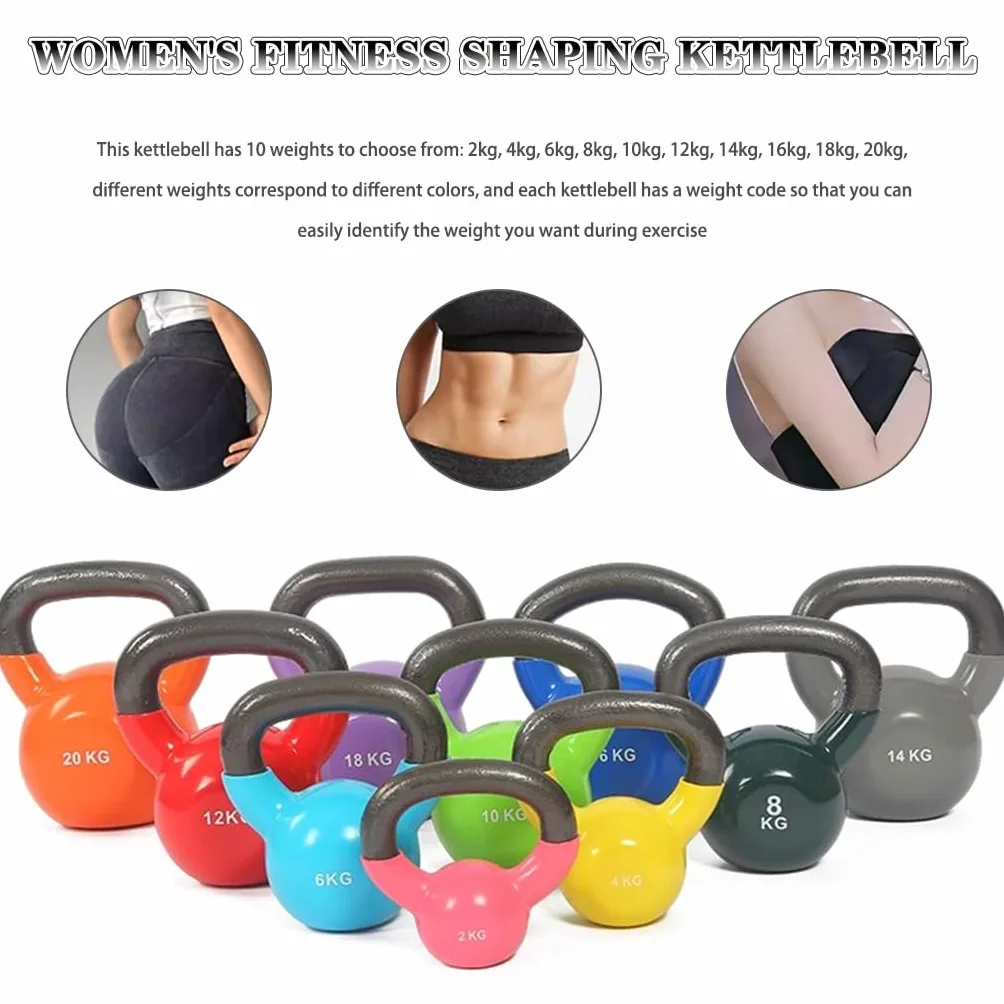 Ejercicio De Sentadillas En Casa Pelota Rusa, Pesa Kettlebell Modelado De Fitness Para Mujeres Pesa Rusa, Crea Una Curva Corporal Perfecta