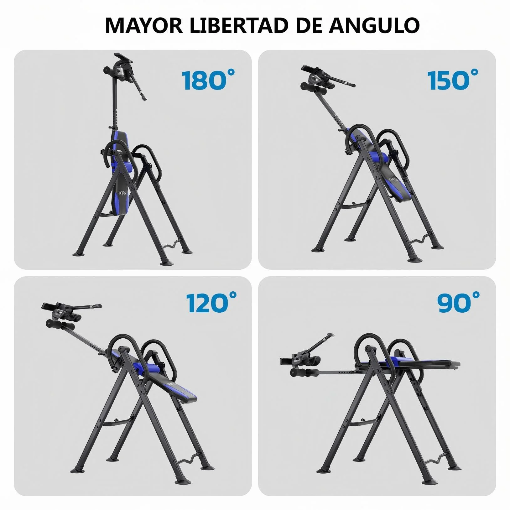YOLEO Gravity Mesa de inversión Robusto con Soporte Lumbar, Ajuste Multiángulo para Terapia de Alivio del Dolor