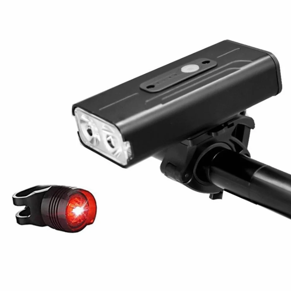 Conjunto De Luces De Bicicleta 2400Mah Potente Luz De Cabeza Súper Brillante 6 Modos Luces De Ciclismo IPX4 Luces Impermeables De Bicicleta De Montaña
